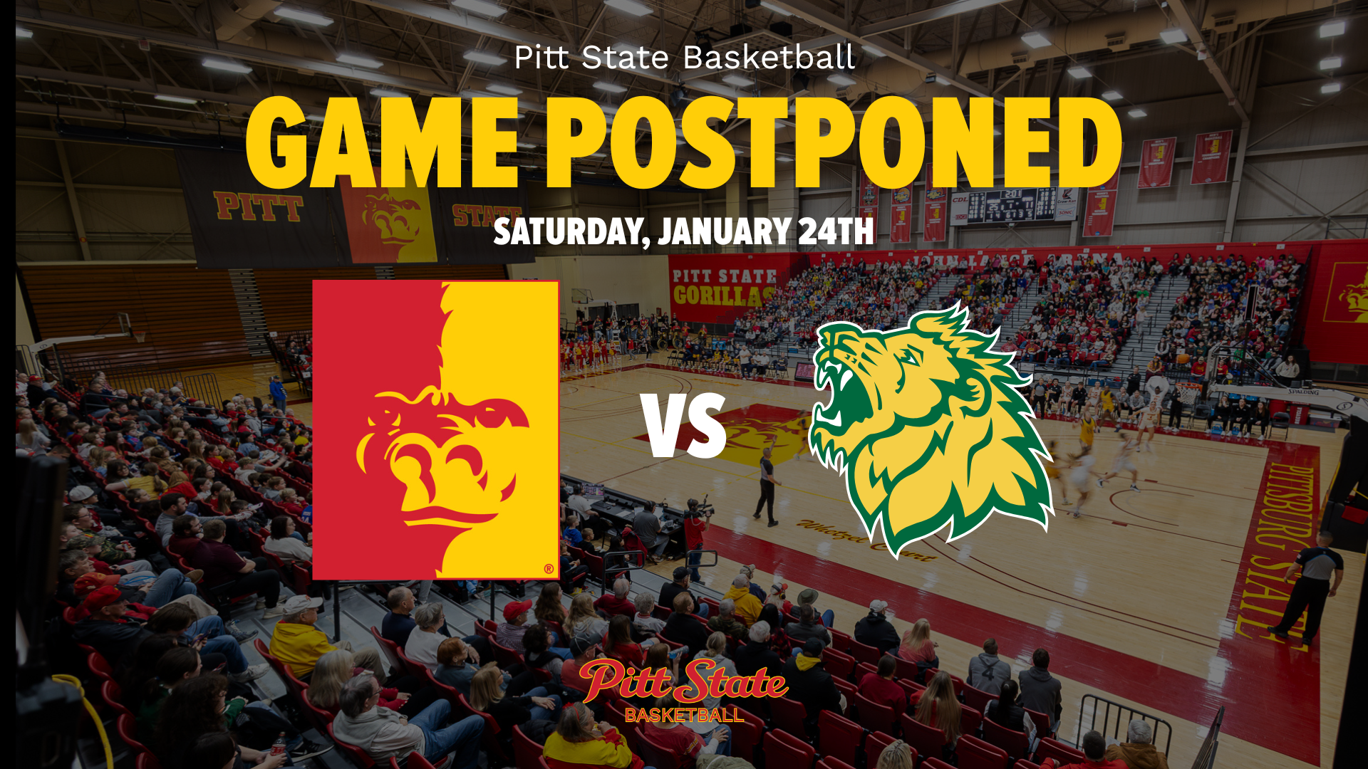 Pitt State MSSU Basketball Postponement Image