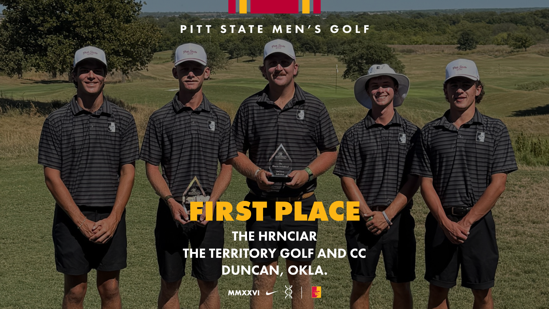 Men's Golf team finishes first at Hrnciar.