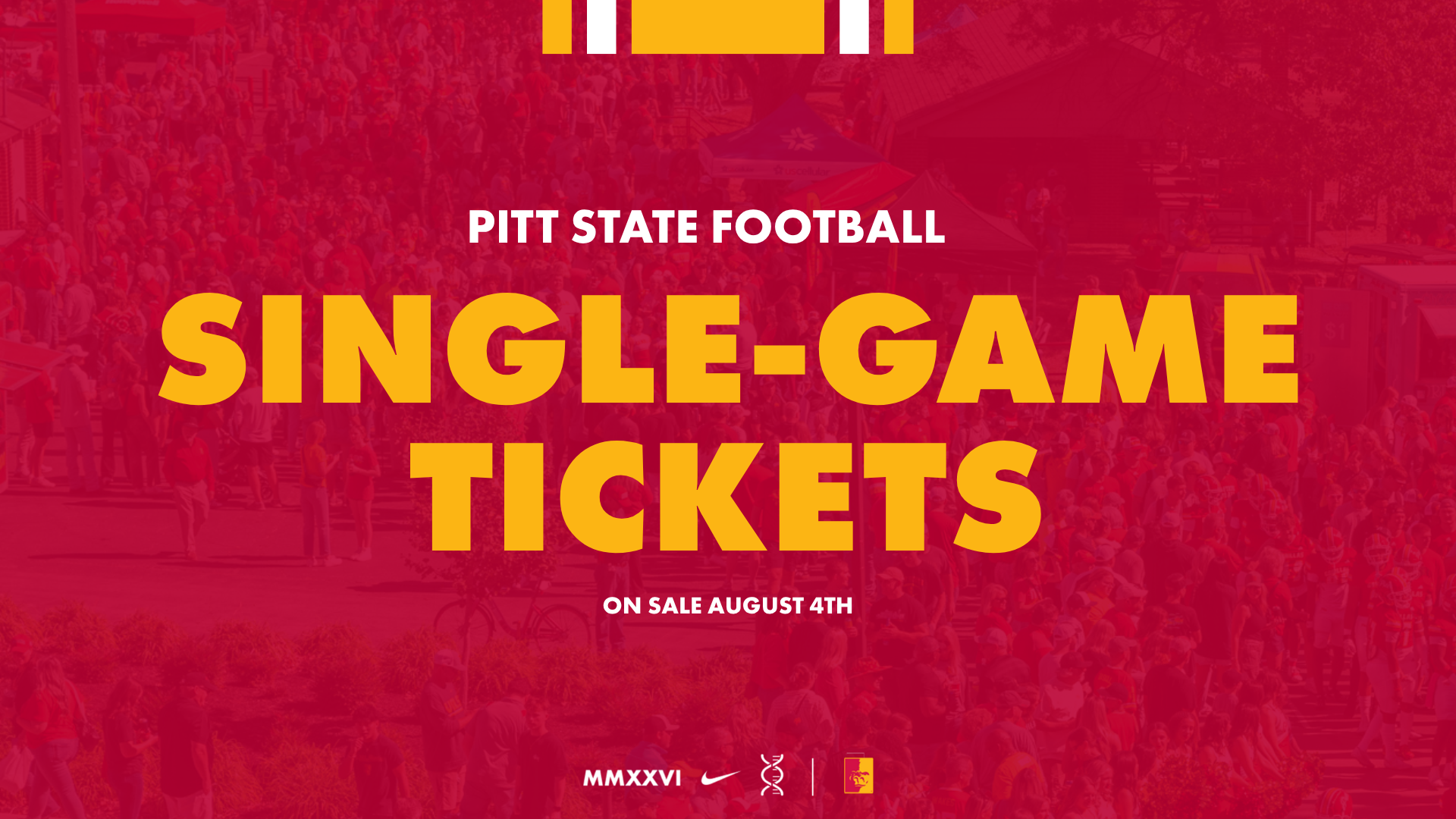 2026 Pitt State Football Single Game Tickets