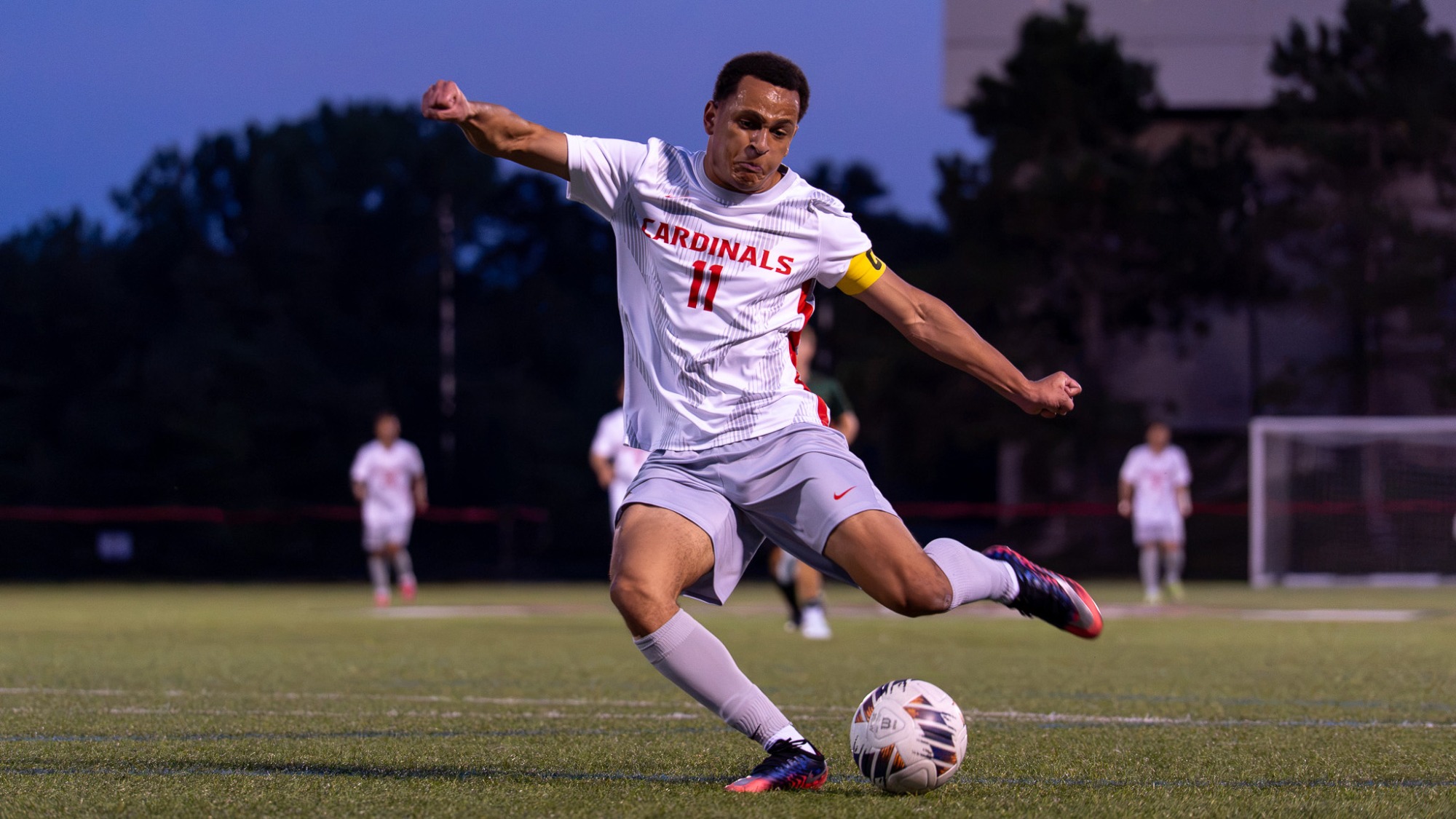Xavier Kamba Kicking Soccer Ball