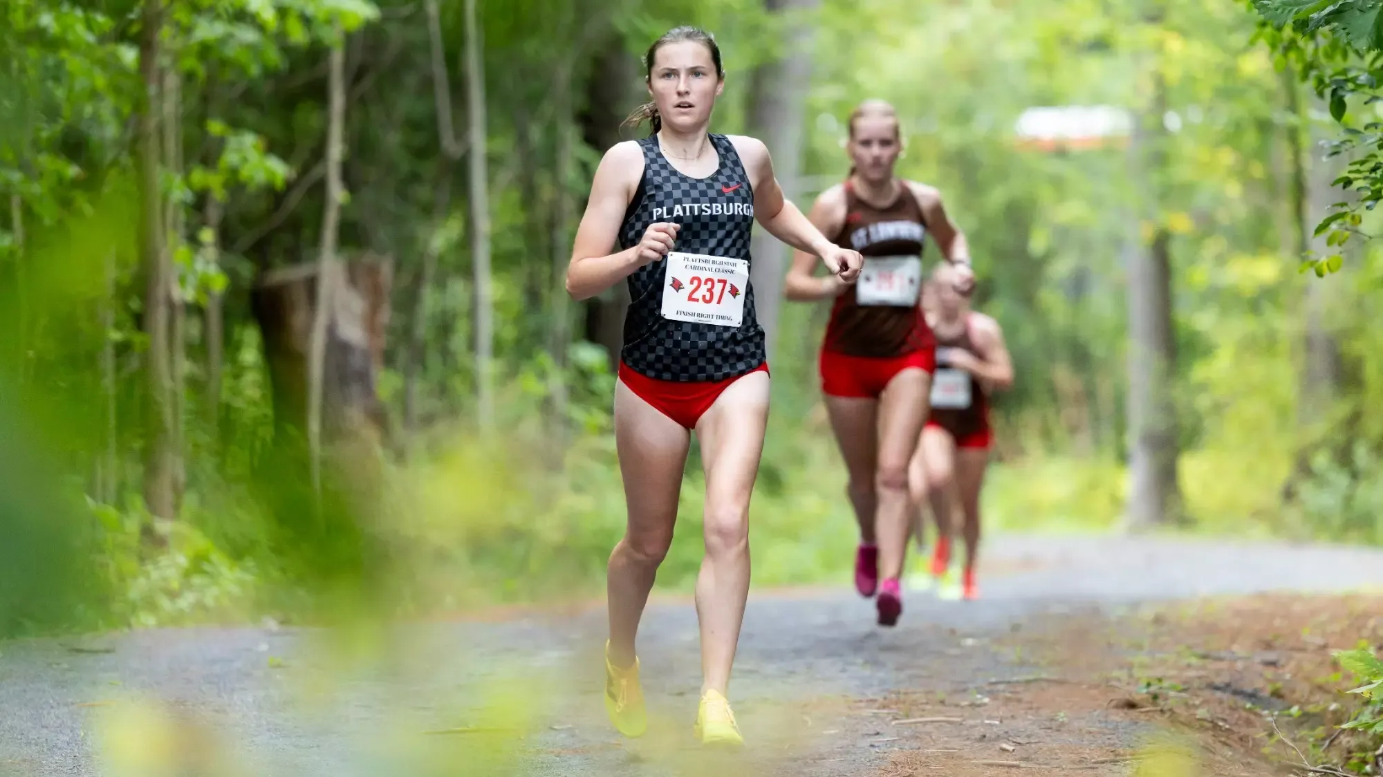 Ella Stuttard running in Rugar Woods