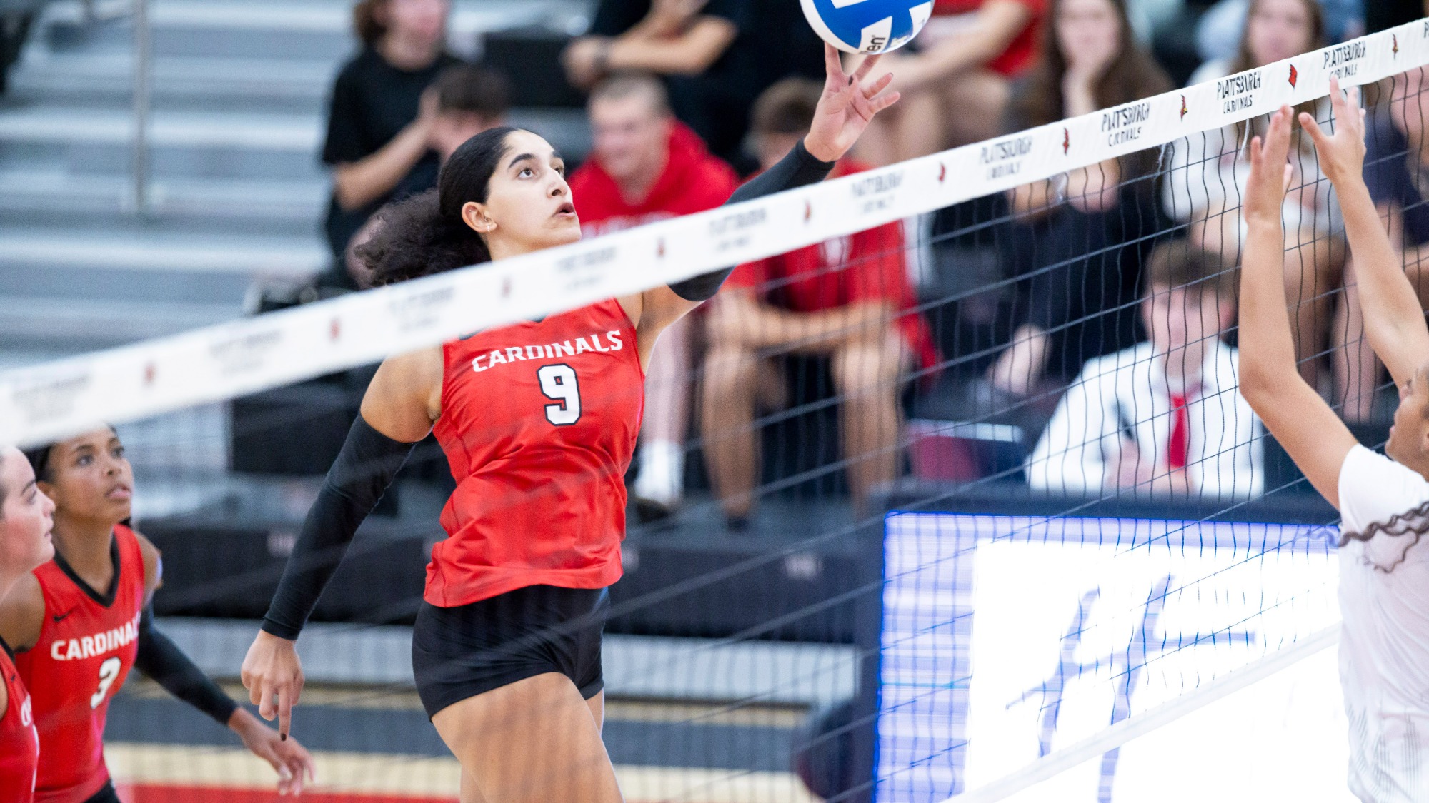 Augustina White hitting a volleyball