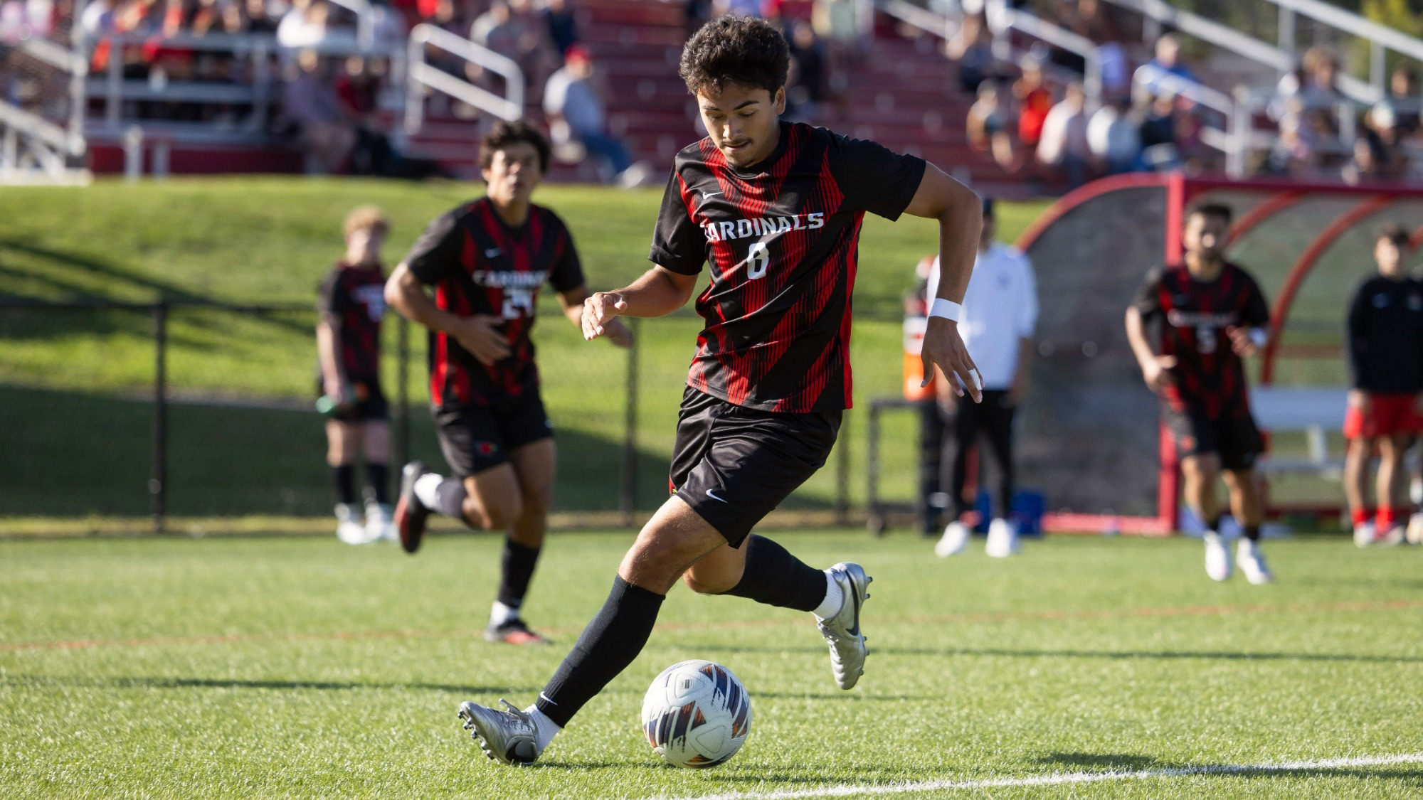 Nicholas Espitia dribbling a soccer ball
