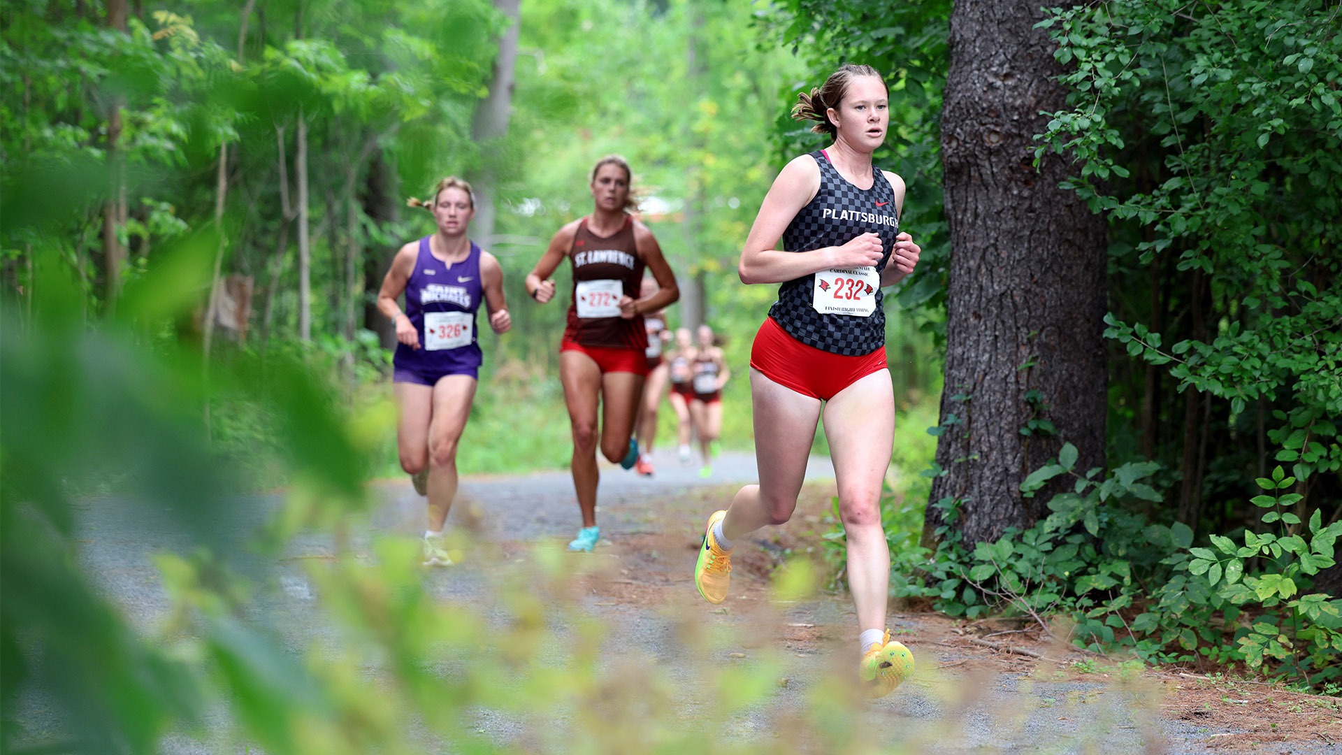 Grace Estus running 5K in Rugar Woods