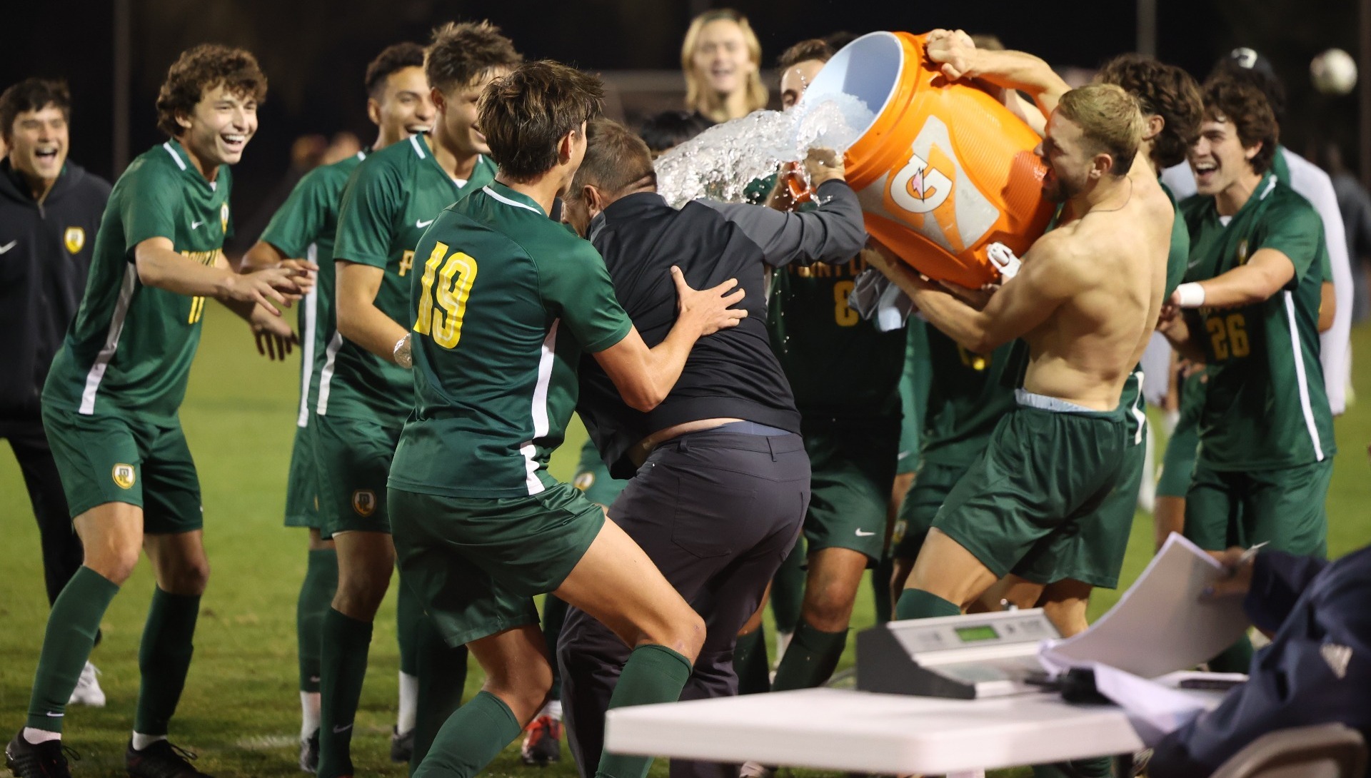 PLNU Men's Soccer PacWest Celebration