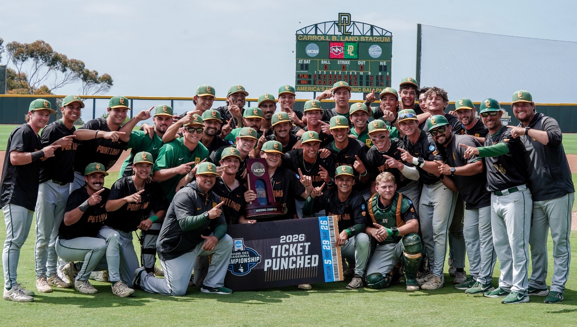 PLNU Baseball 2026 West Region Champions