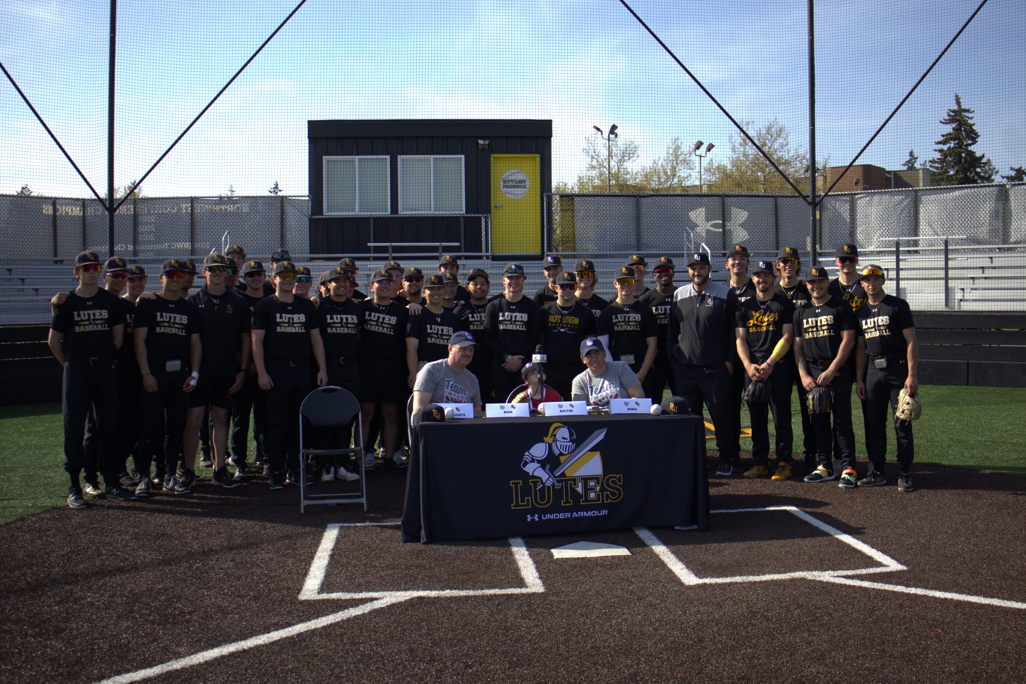 Team Impact Signing Day, 10-year old Keltin joins the PLU Baseball Team