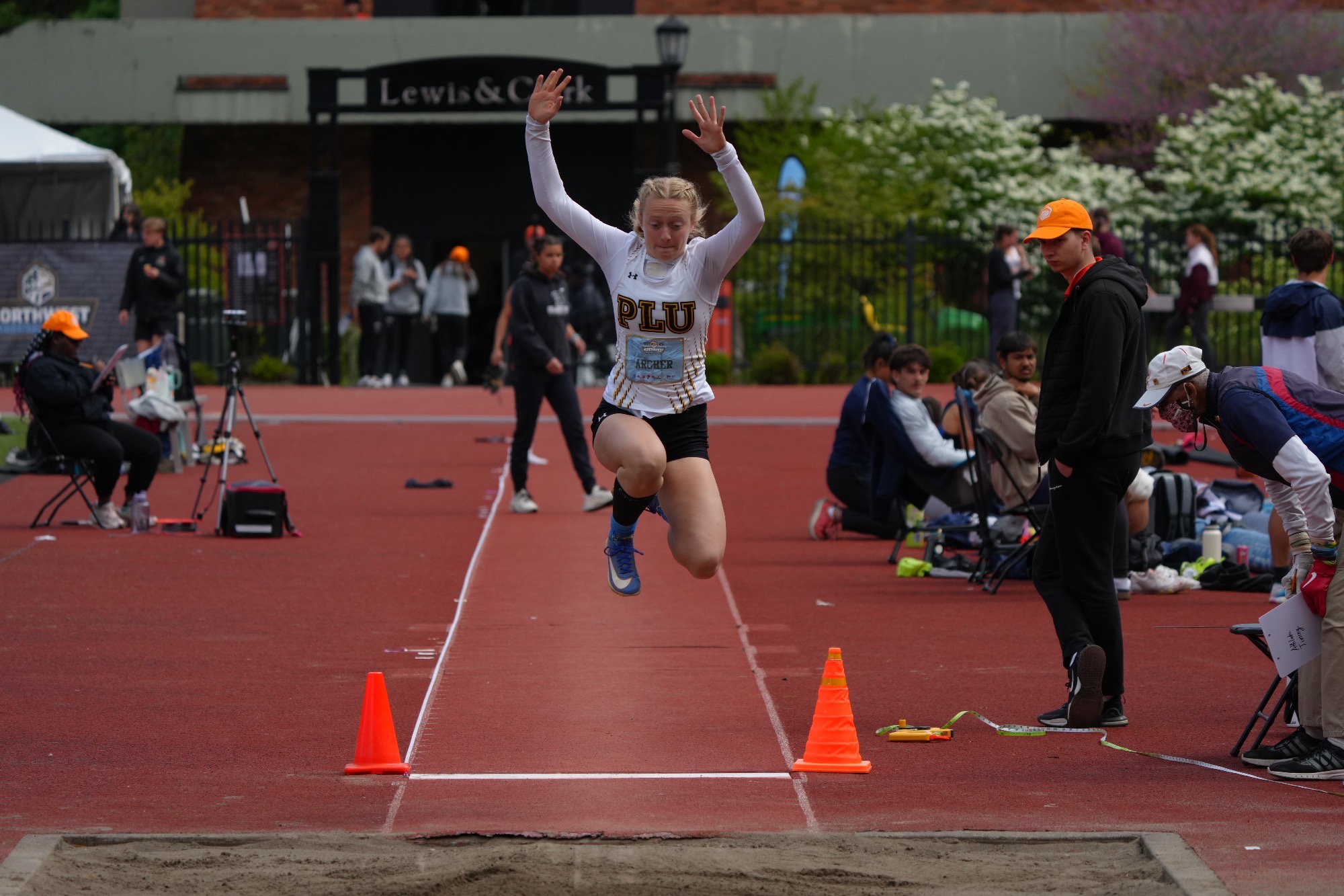 Kyleigh Archer winning the triple jump at the 2025 NWC Championships