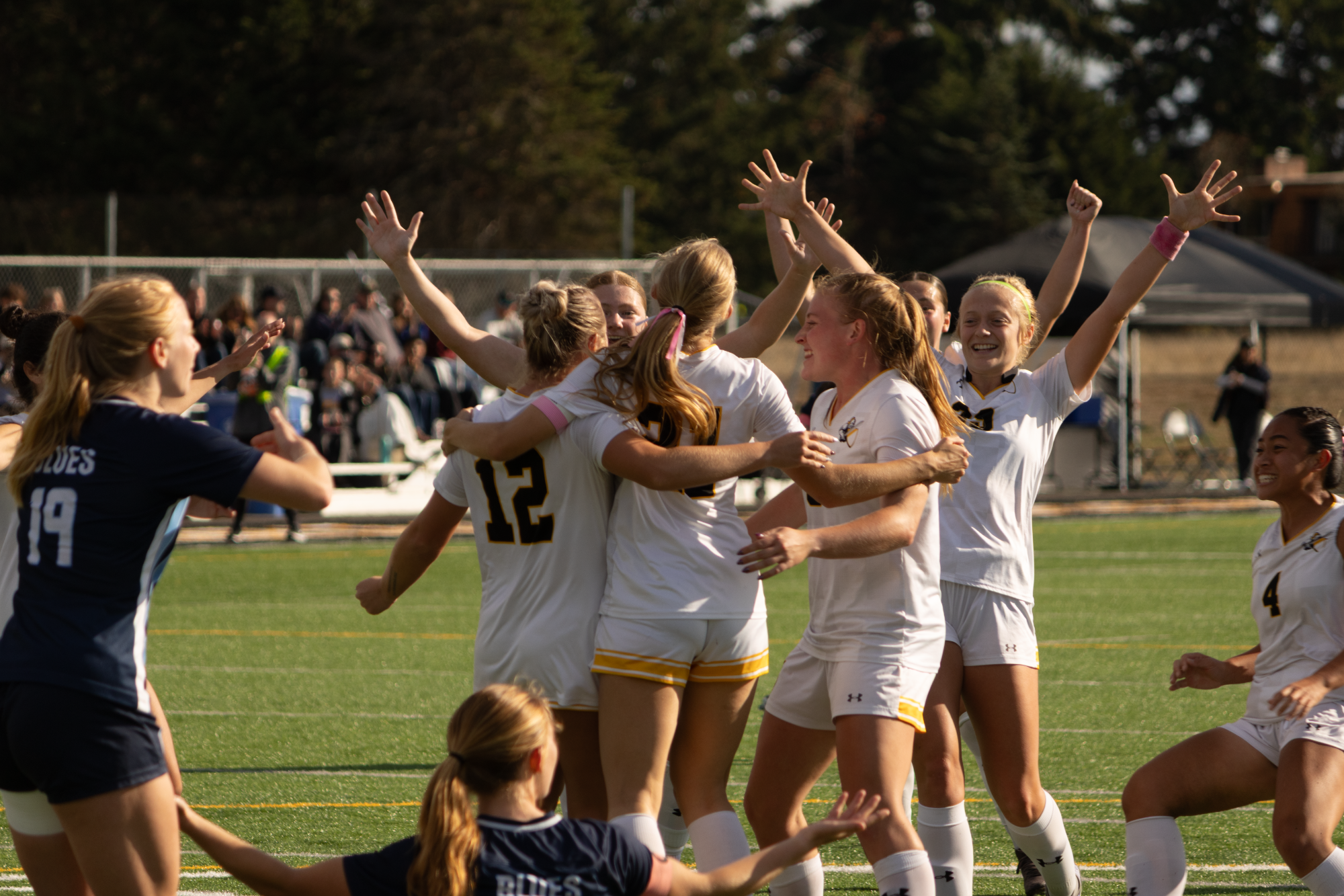 Team Celebrating After Manolovitz's goal
