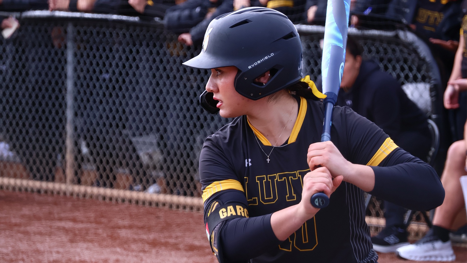 Paola Garcia batting against Warner Pacific