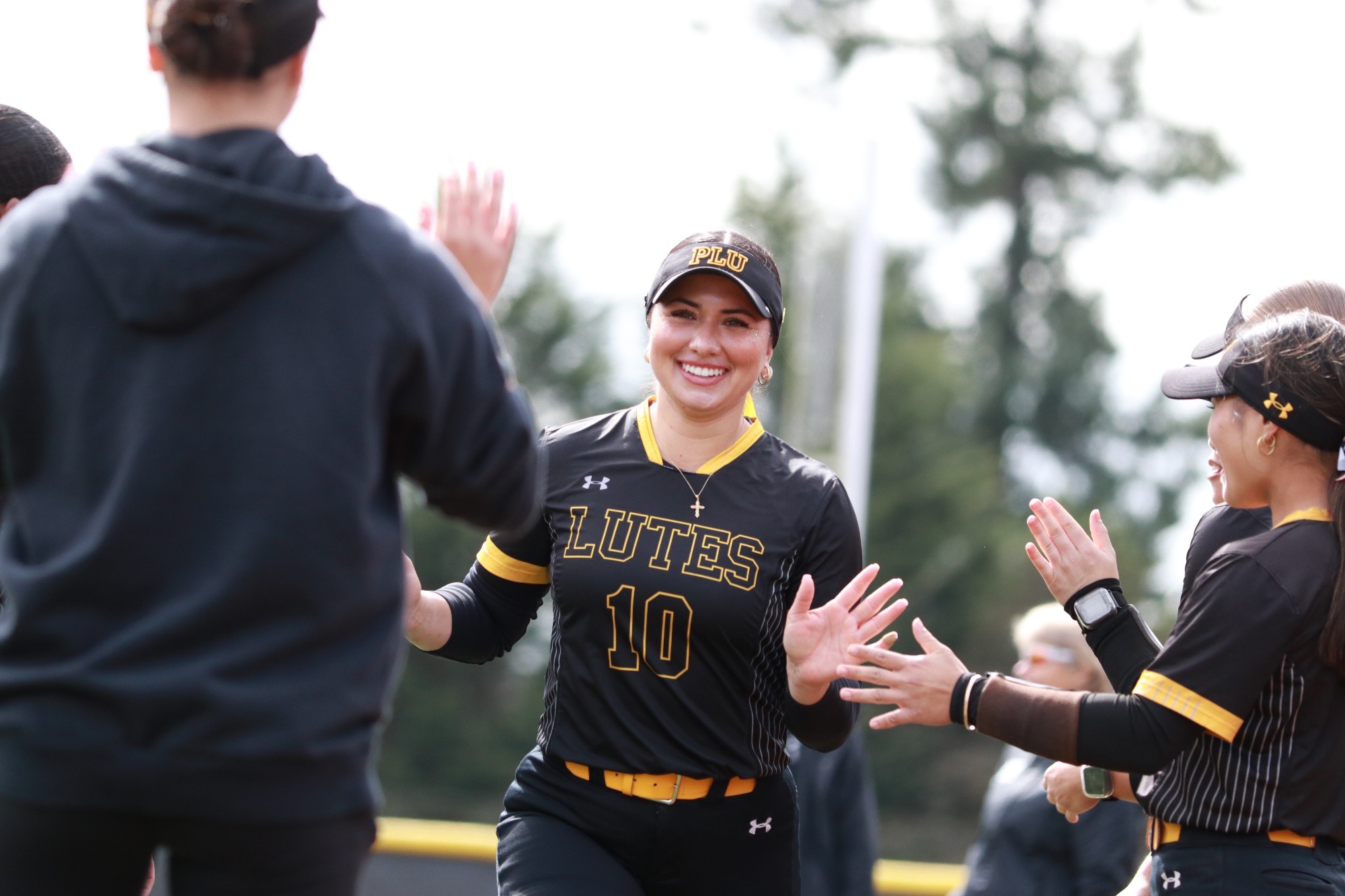 Paola Garcia during intros of home opener