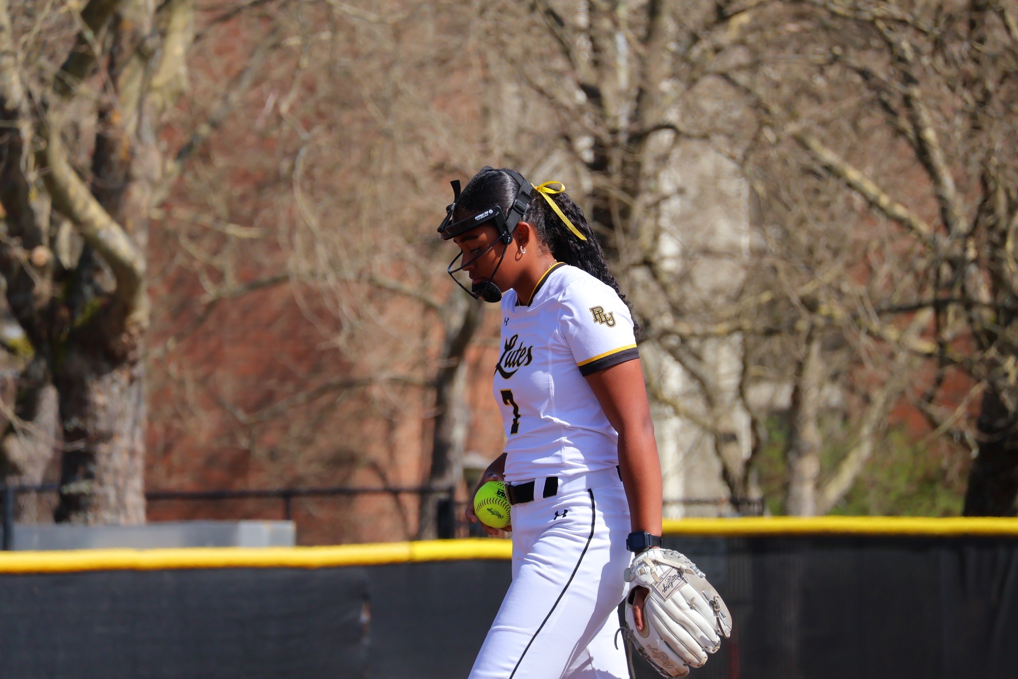 Maiya Anderson inside the circle versus Lewis & Clark
