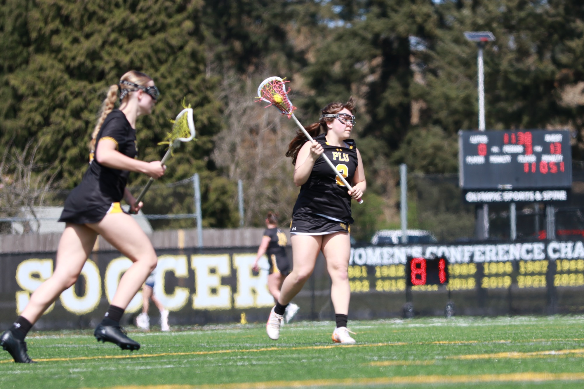 Isabella marchio with the ball on senior day