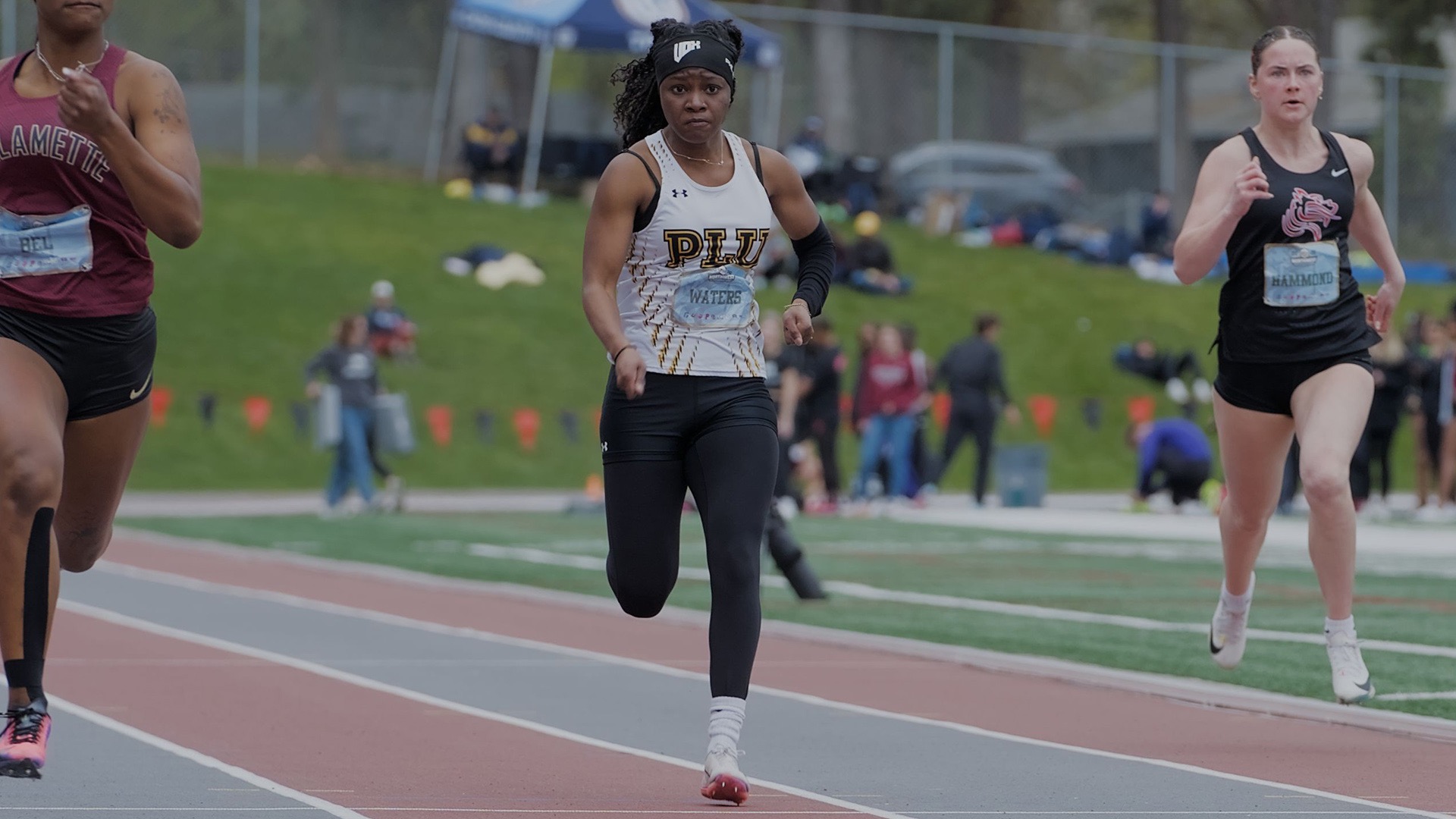 Waters running 100m dash at 2026 NWC Champs