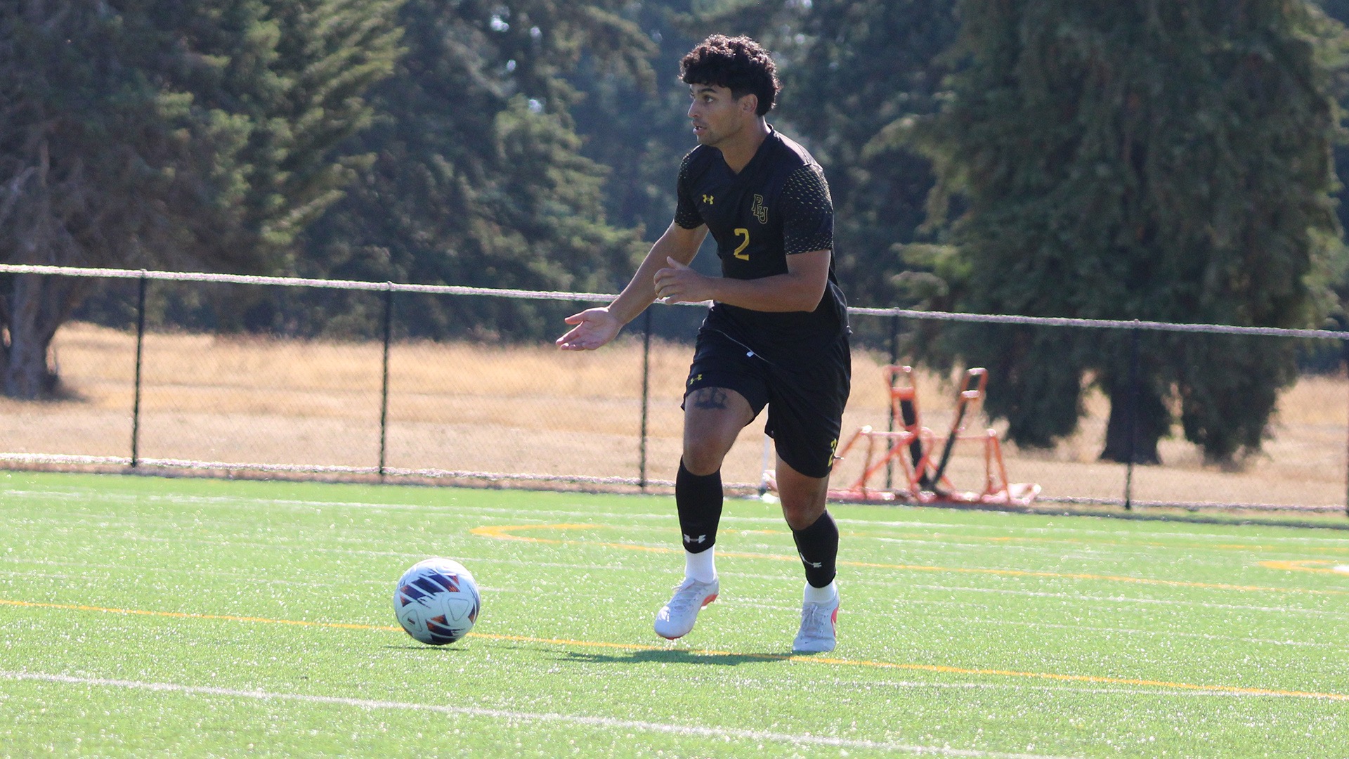 Landen Sexton with the ball in win over Lake Forest