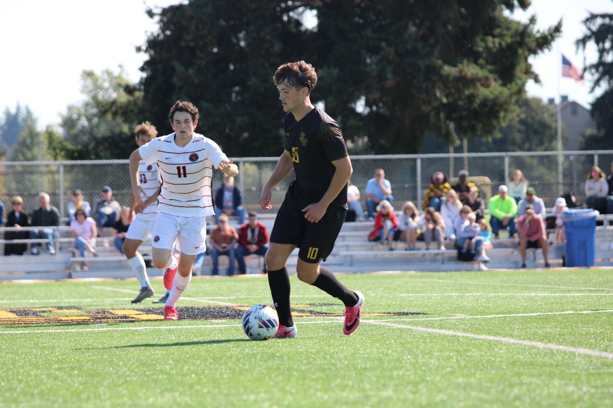 Connor O'Brien Dribbling the Ball