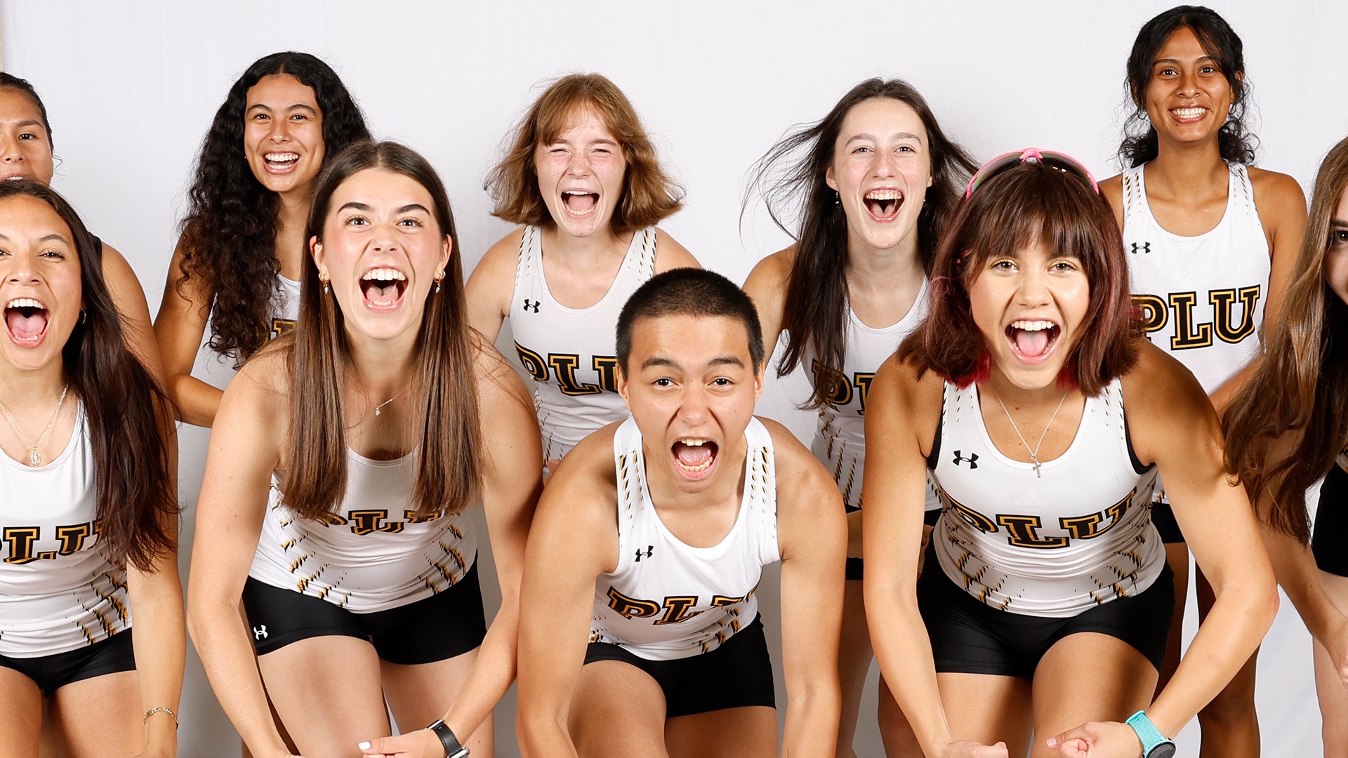 2026 women's cross country team making noise media day