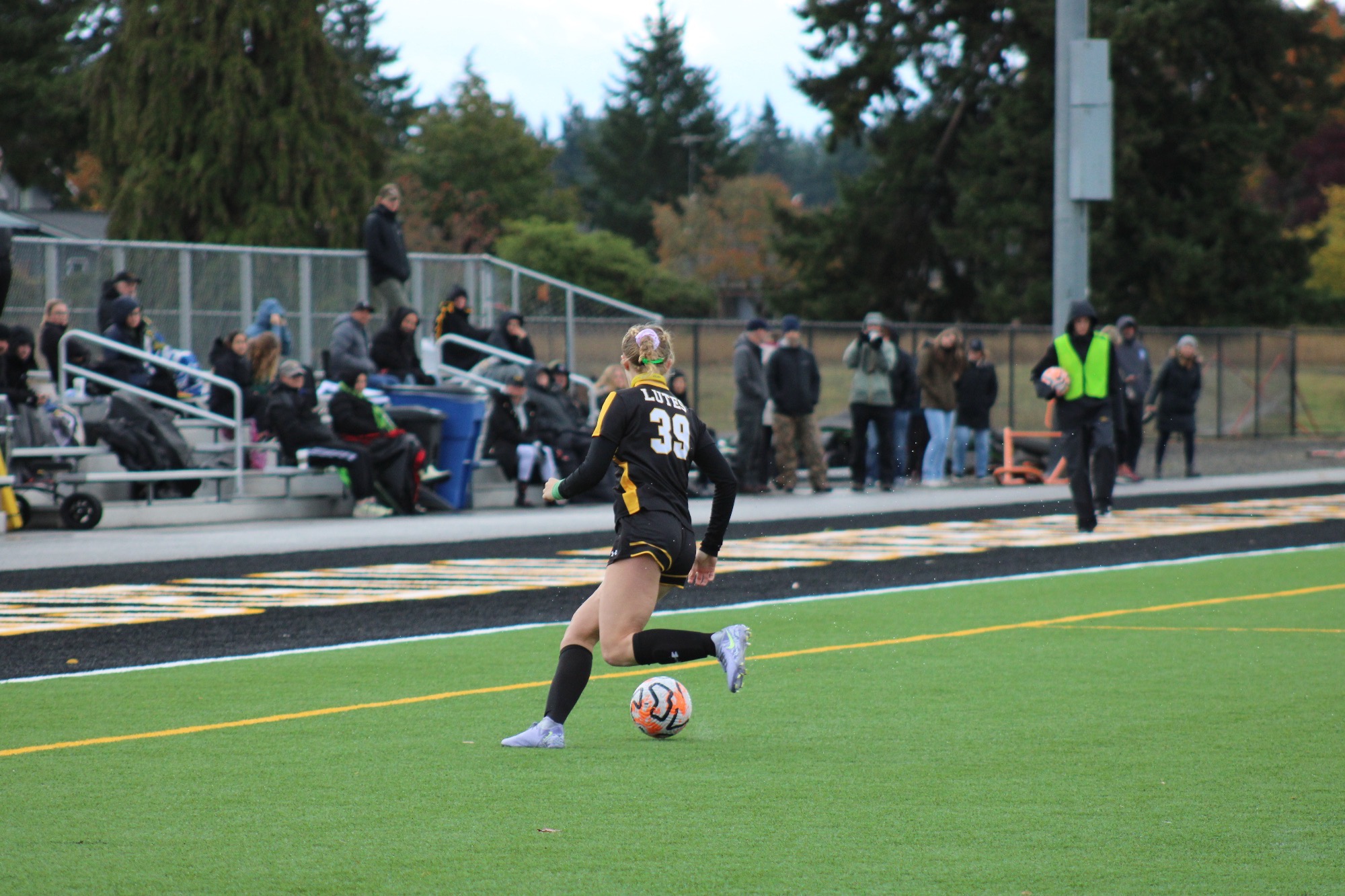 Kyleigh Archer with the ball at East Field
