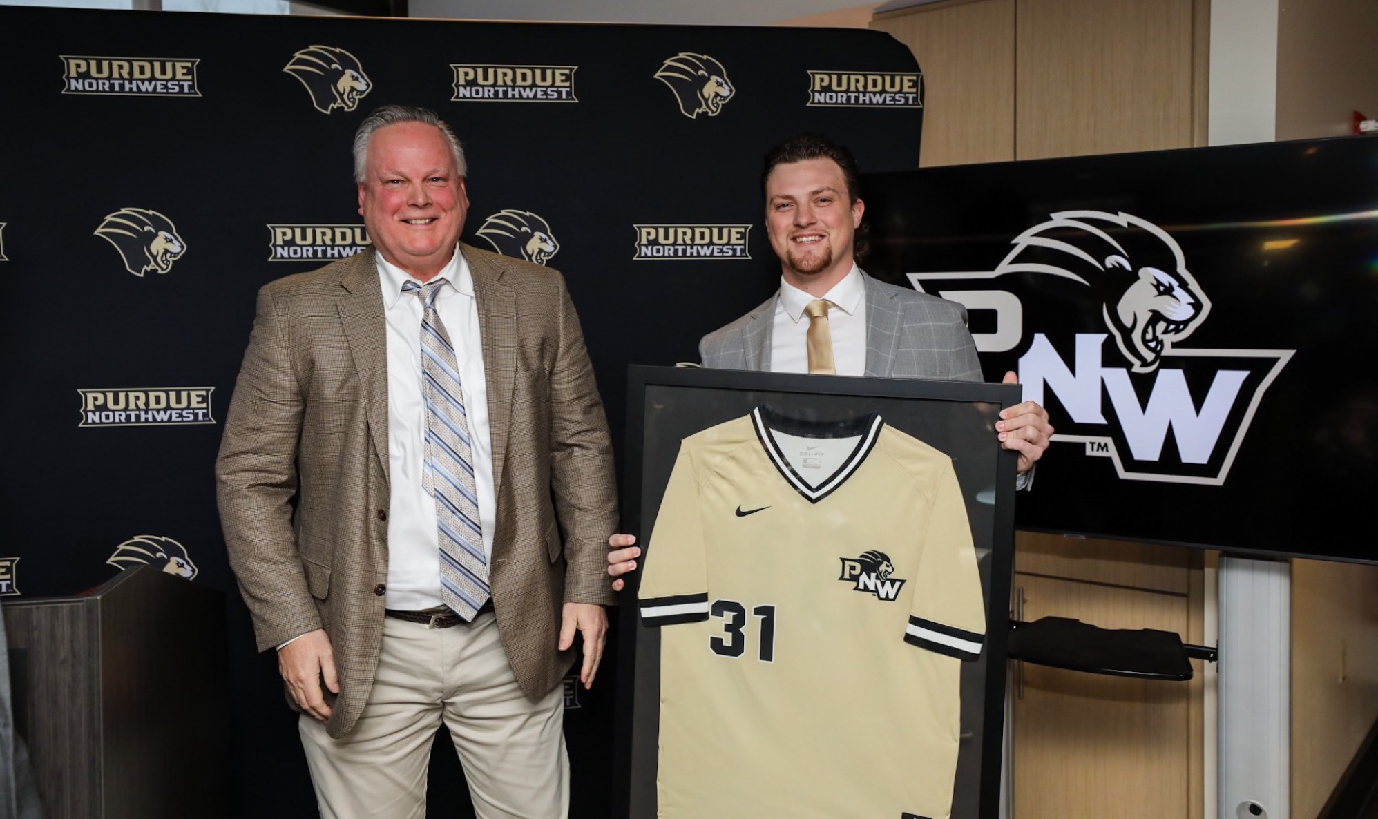 Chad. Patrick Receiving Retired Jersey