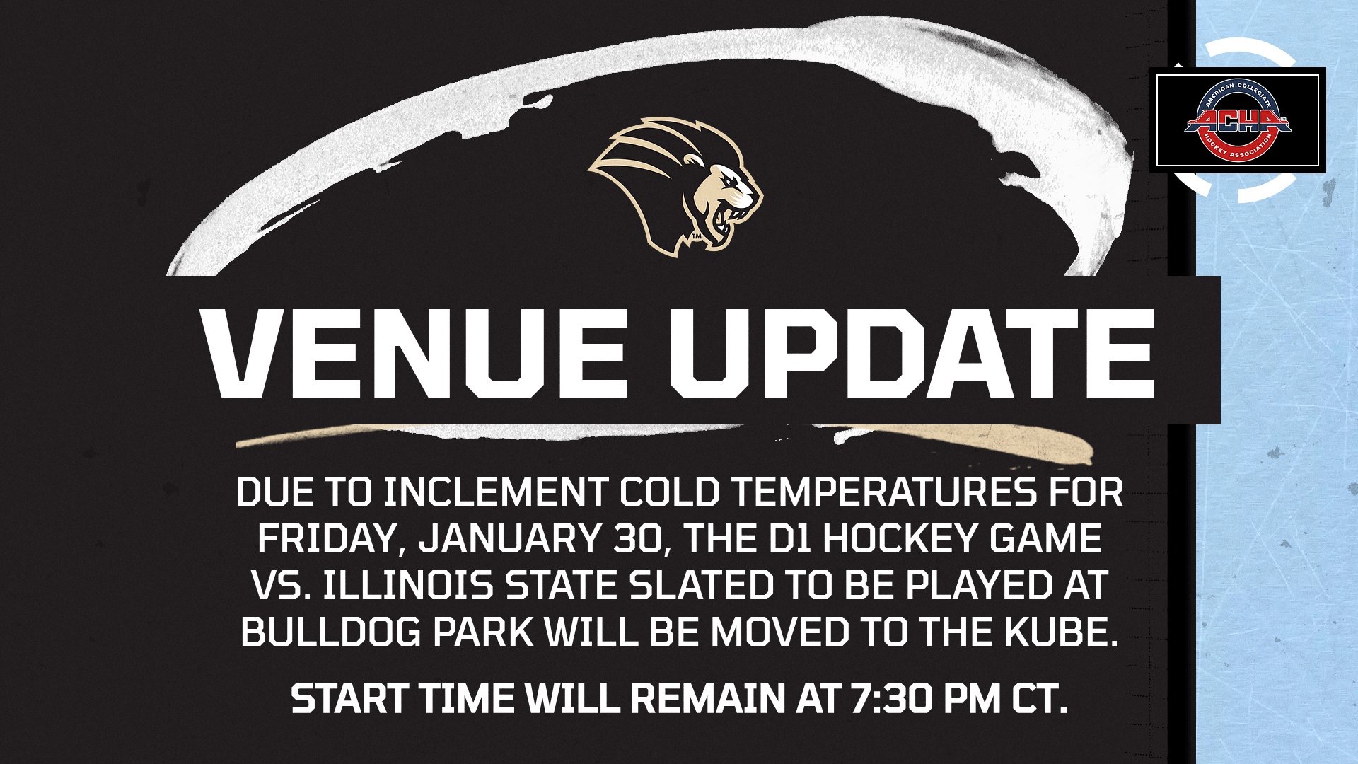 Venue Update for Friday, January 30