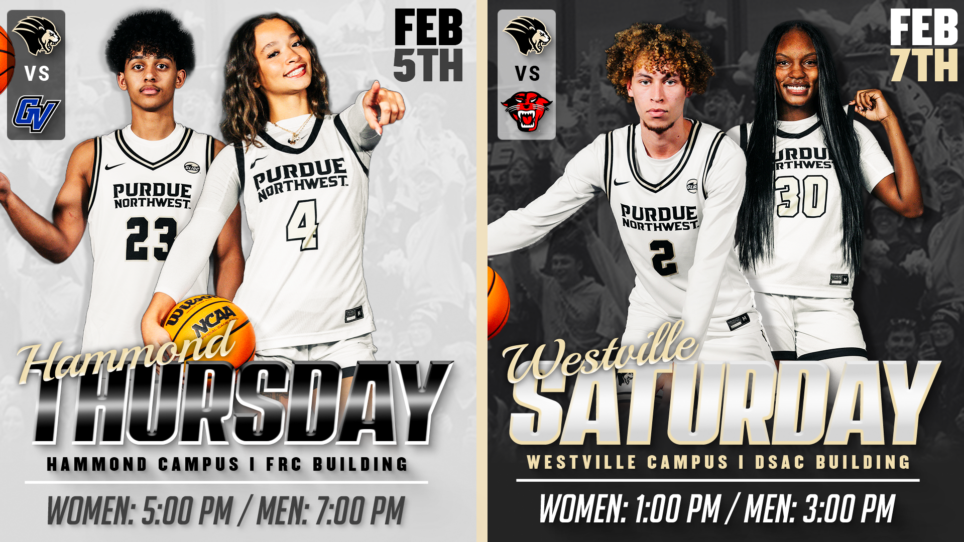 Games at Hammond and Westville