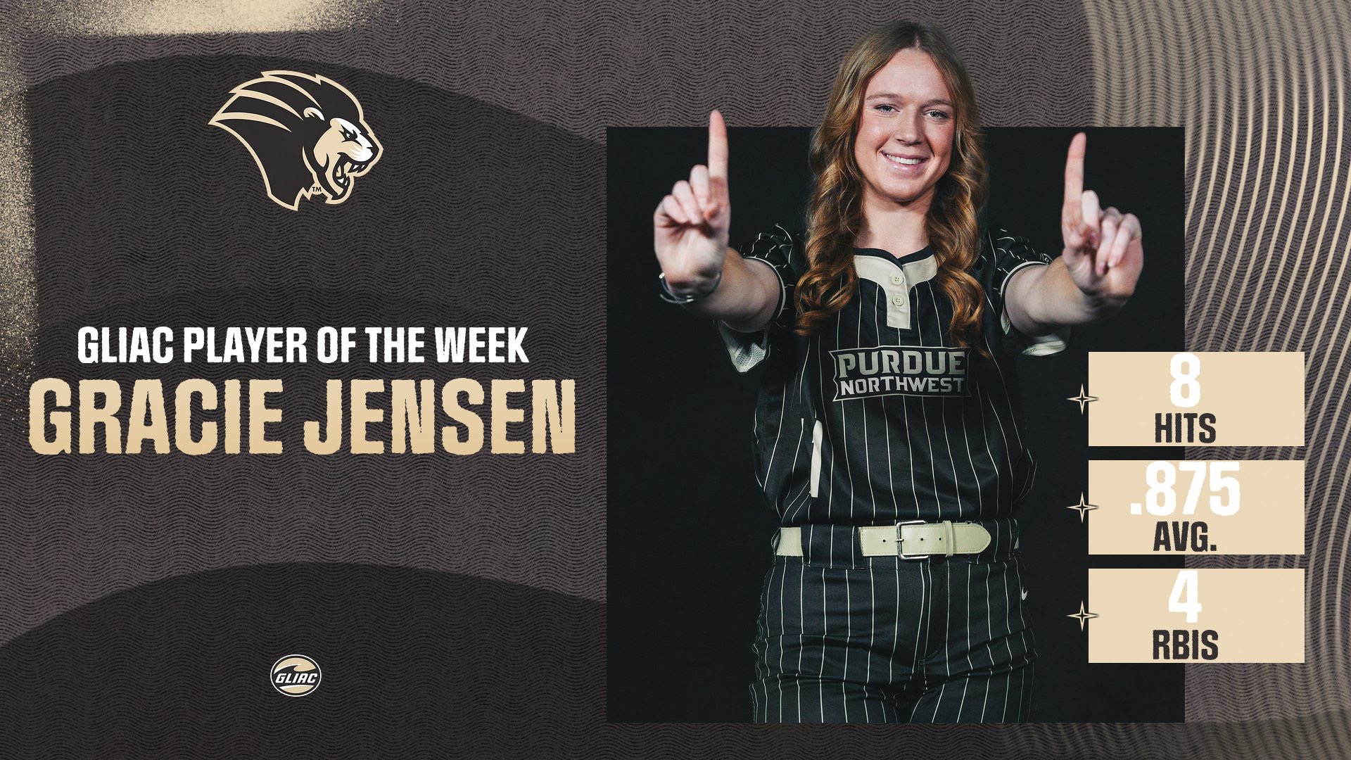 Jensen named GLIAC AOTW