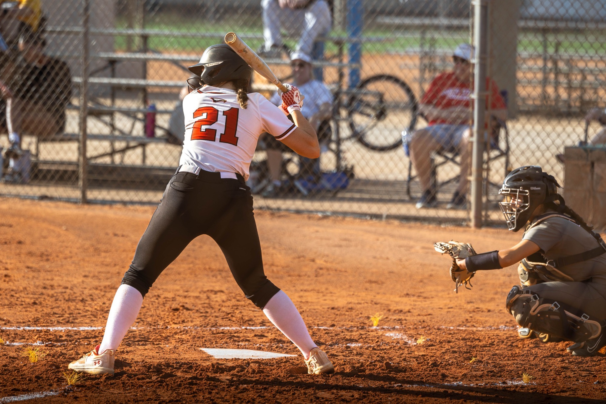 Leia Hurst bats against South Florida State College