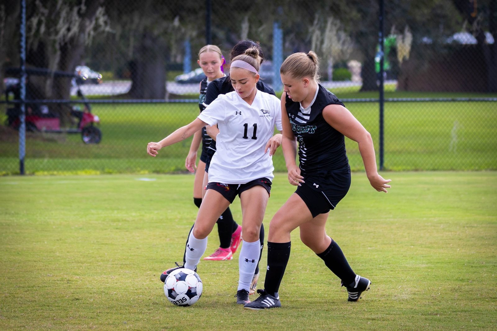 Allen battles for the ball vs. Webber