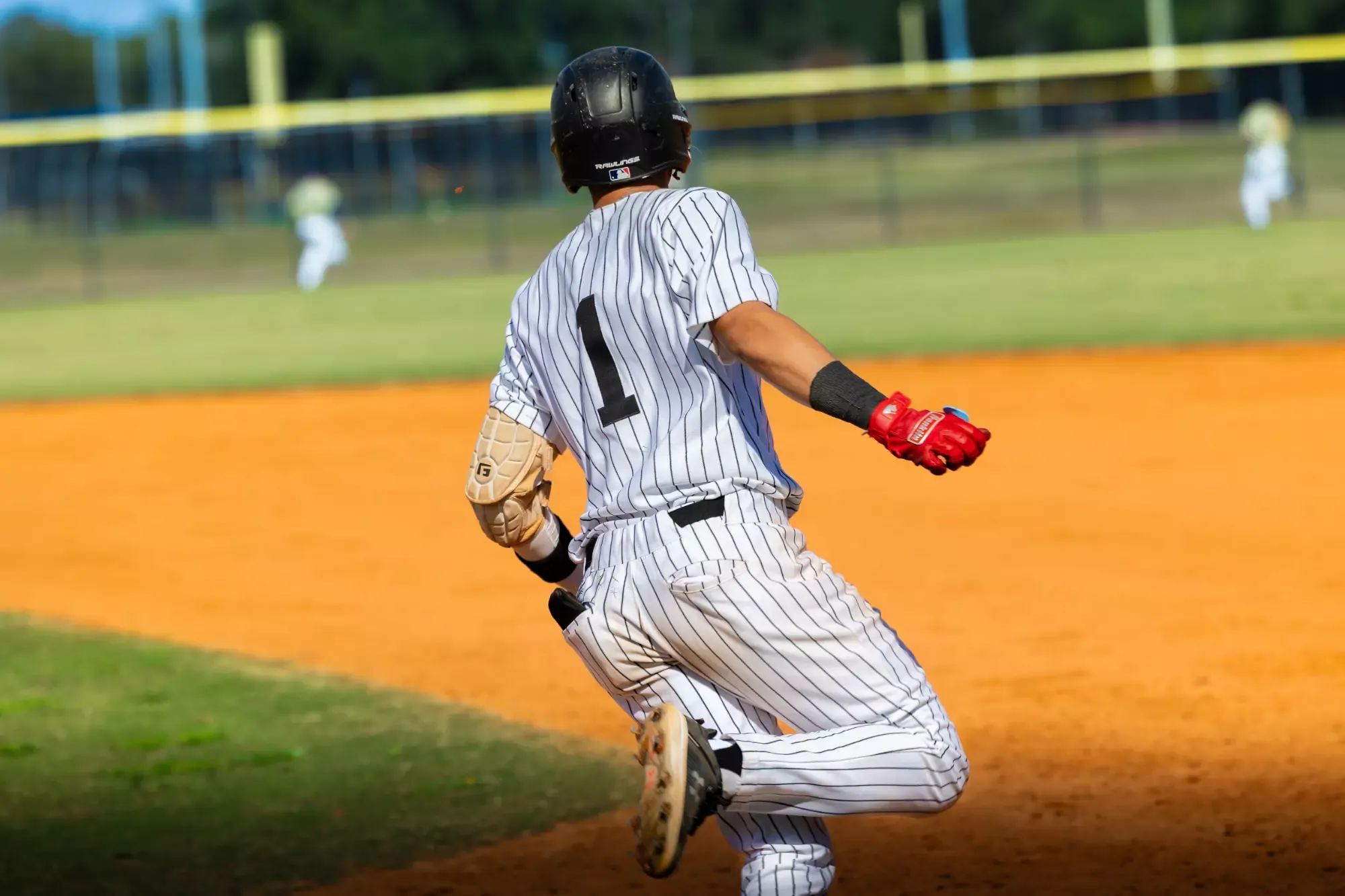 Acevedo rounds first following a hit vs. Chipola
