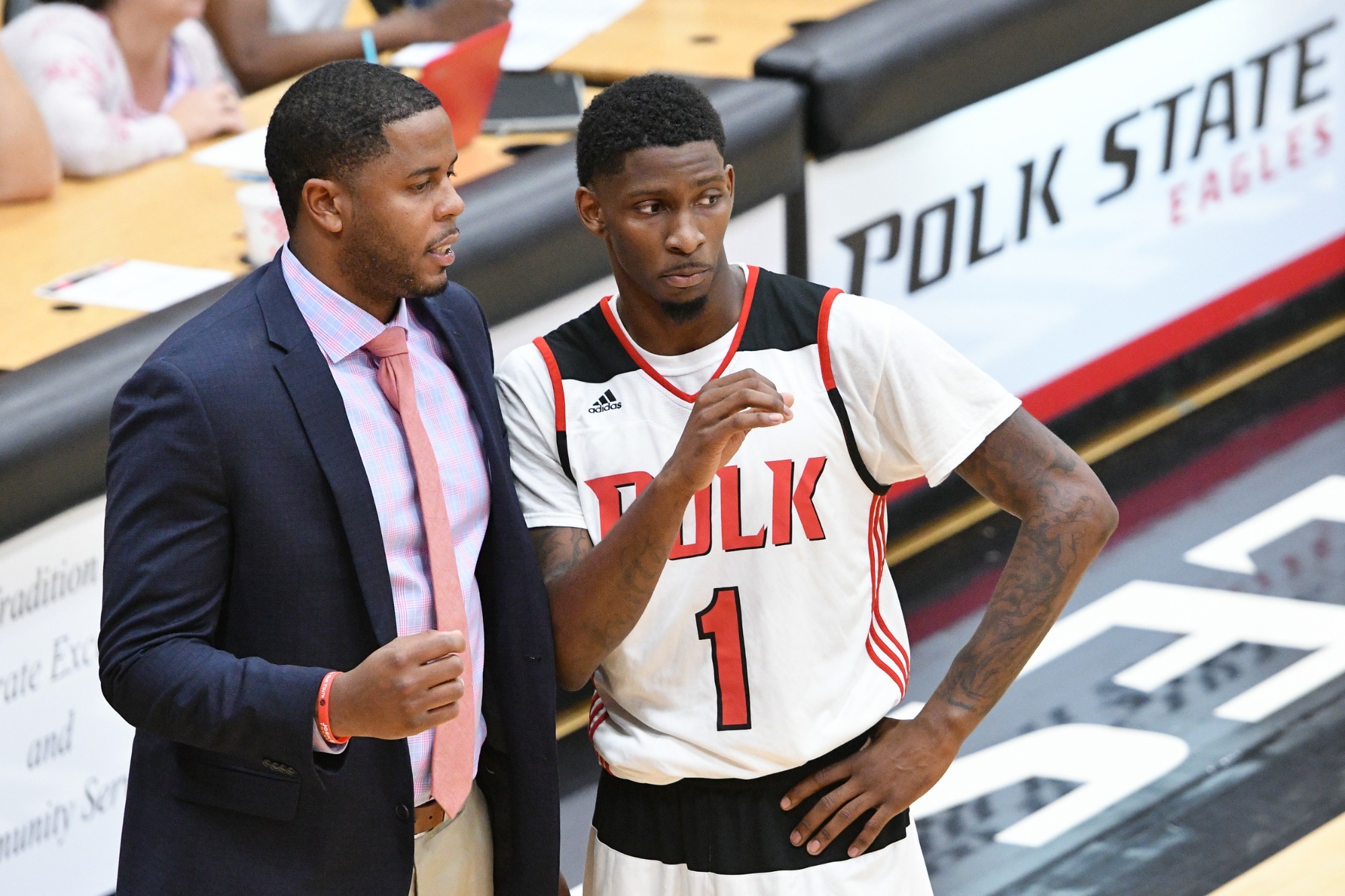 Brandon Giles with all-time scoring leader TK Smith