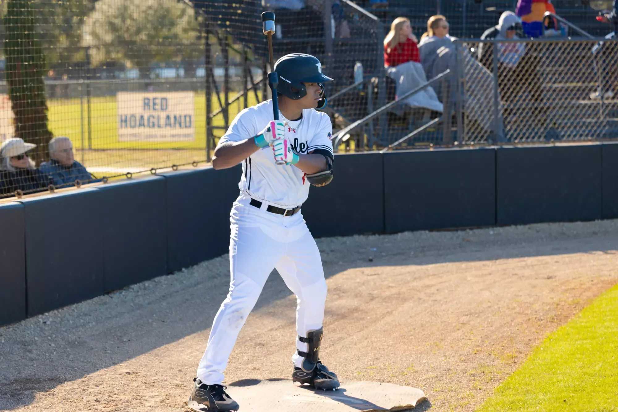 Ayala stands in the on-deck circle
