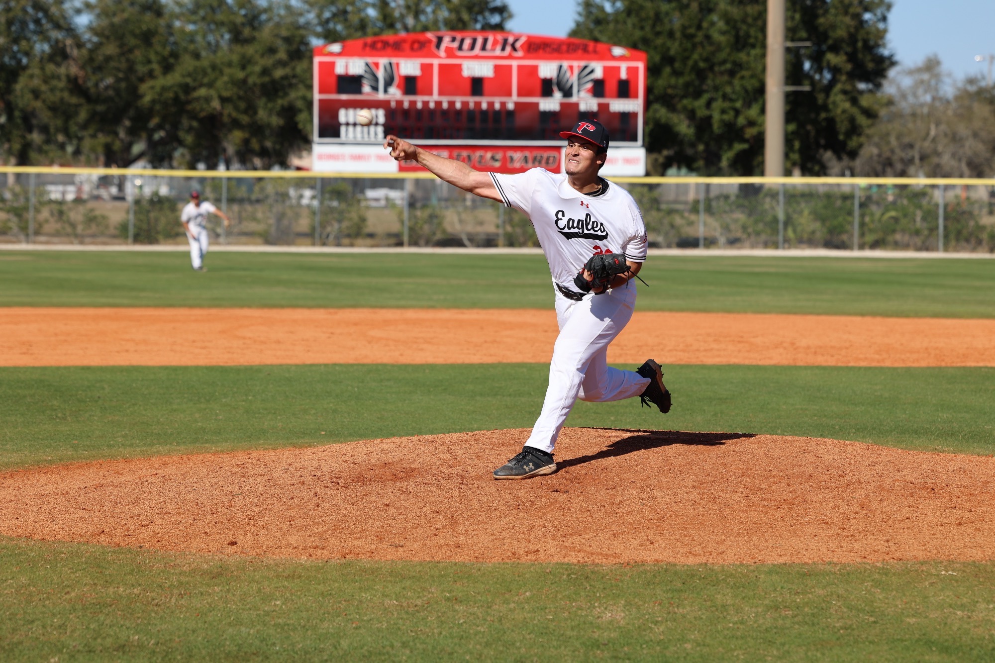 Antuna pitches for Polk