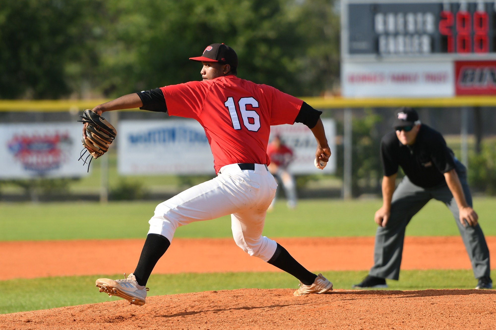 Chavez Fernander pitches for Polk State
