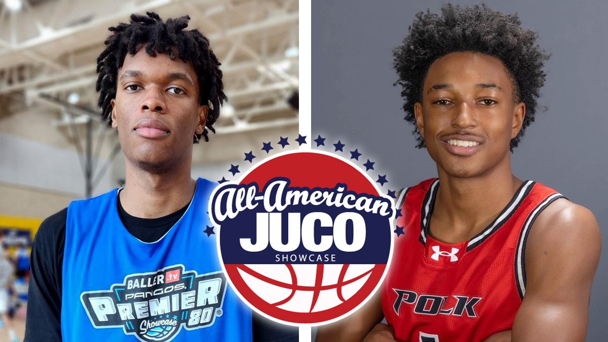 Tammar Brown (left) and Eric Dailey (right) in All-American JUCO Showcase graphic