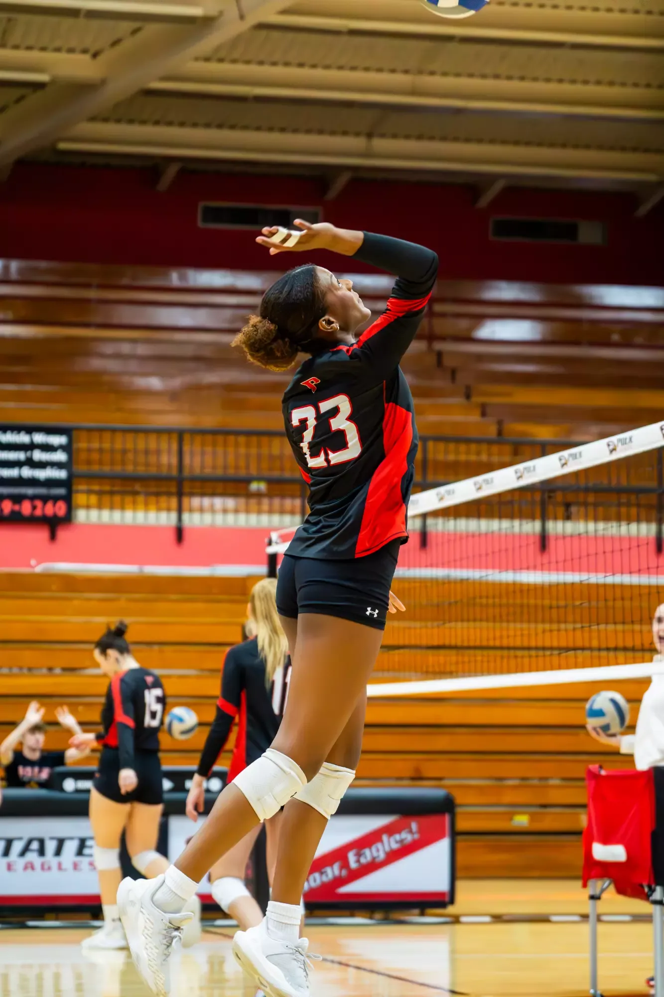 Photo from Polk State Volleyball's Aug. 13 home scrimmage vs. South Florida State College. 