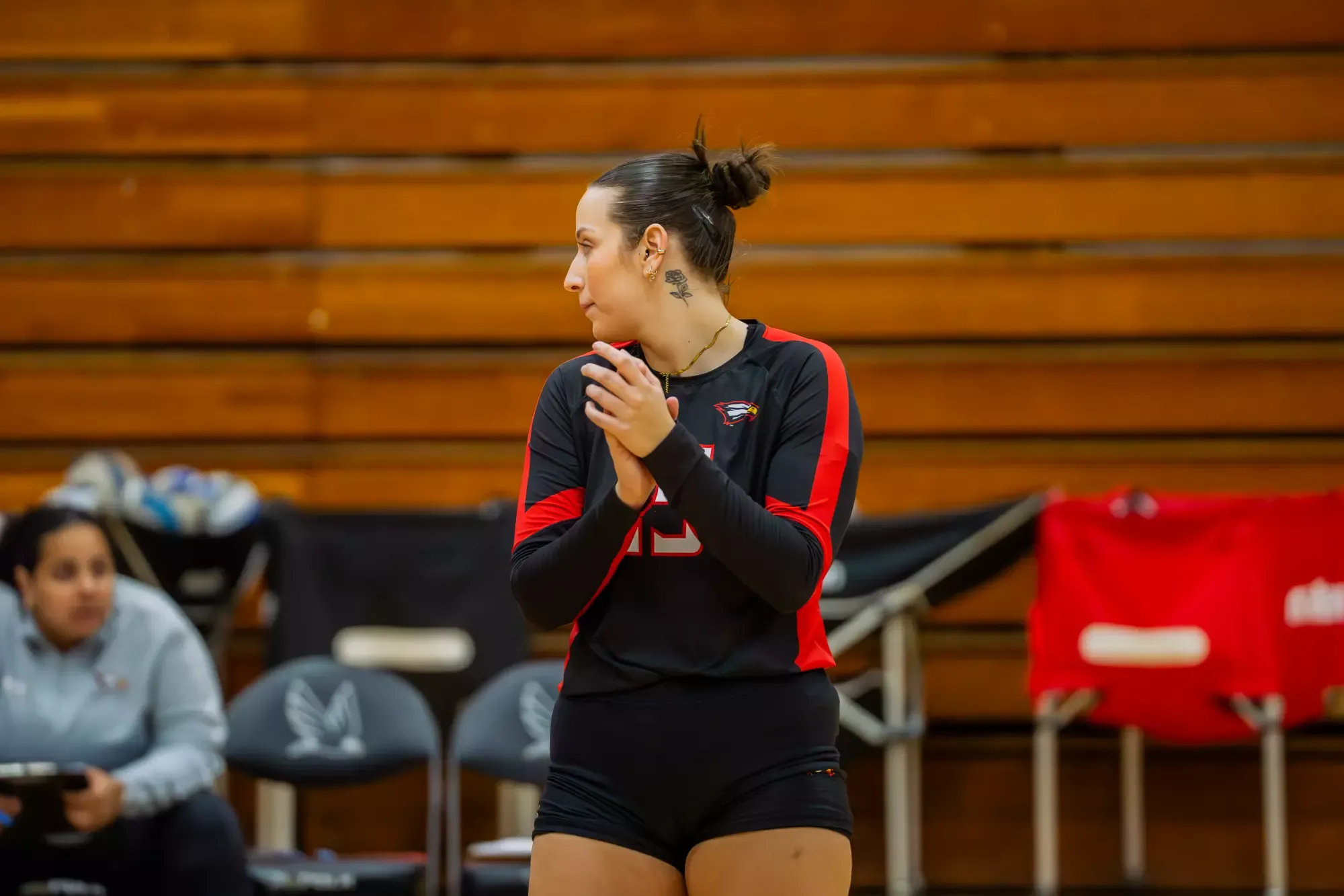 Photo from Polk State Volleyball's Aug. 13 home scrimmage vs. South Florida State College. 