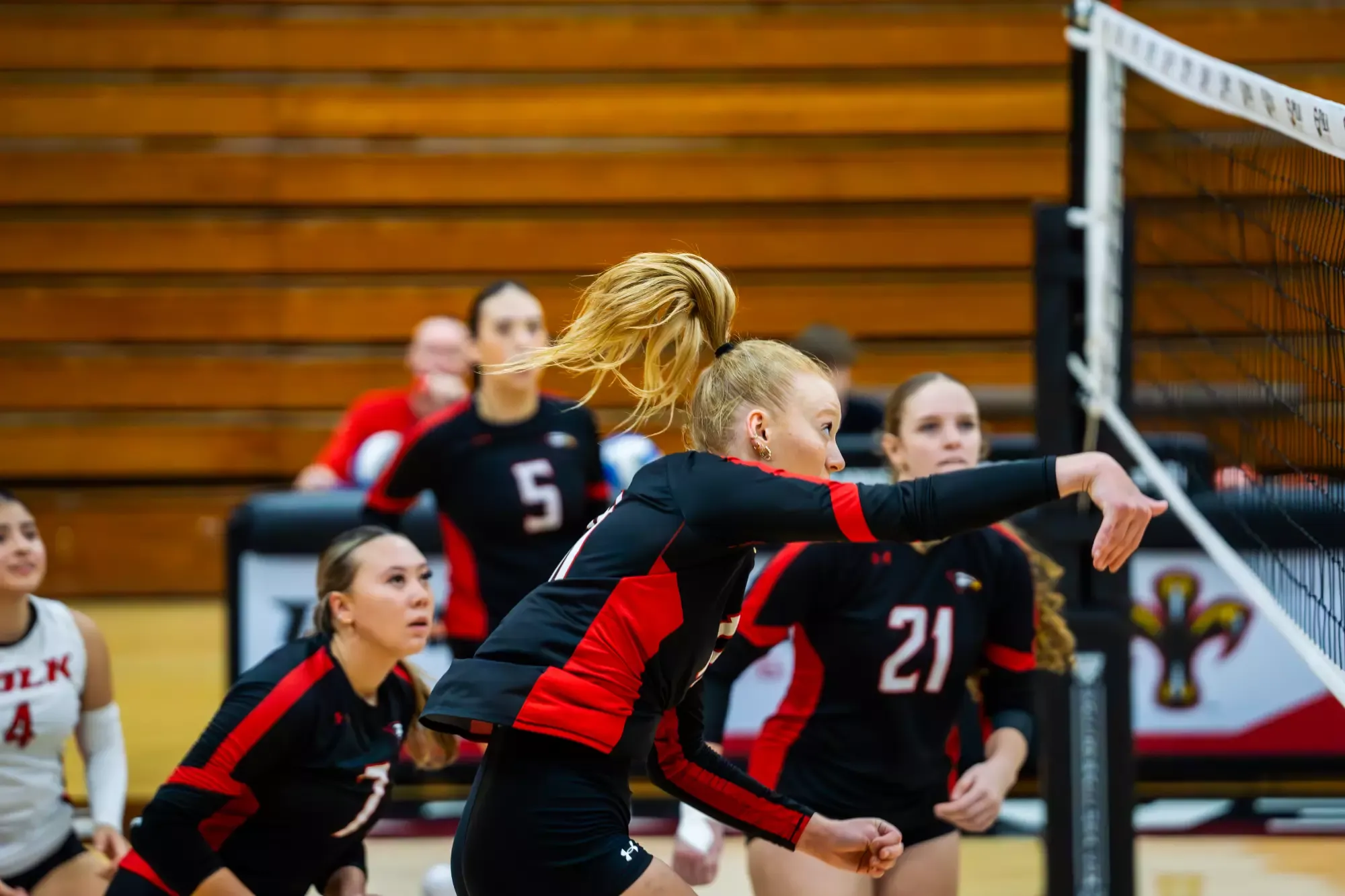Photo from Polk State Volleyball's Aug. 13 home scrimmage vs. South Florida State College. 