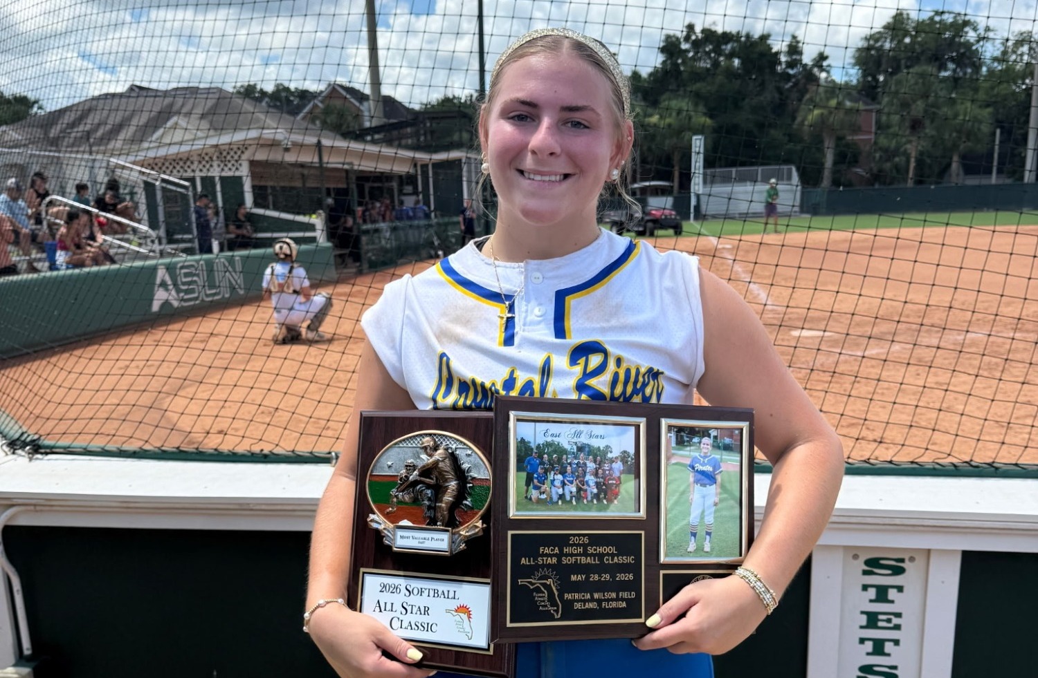 Athena Childs shows off her All-Star honors