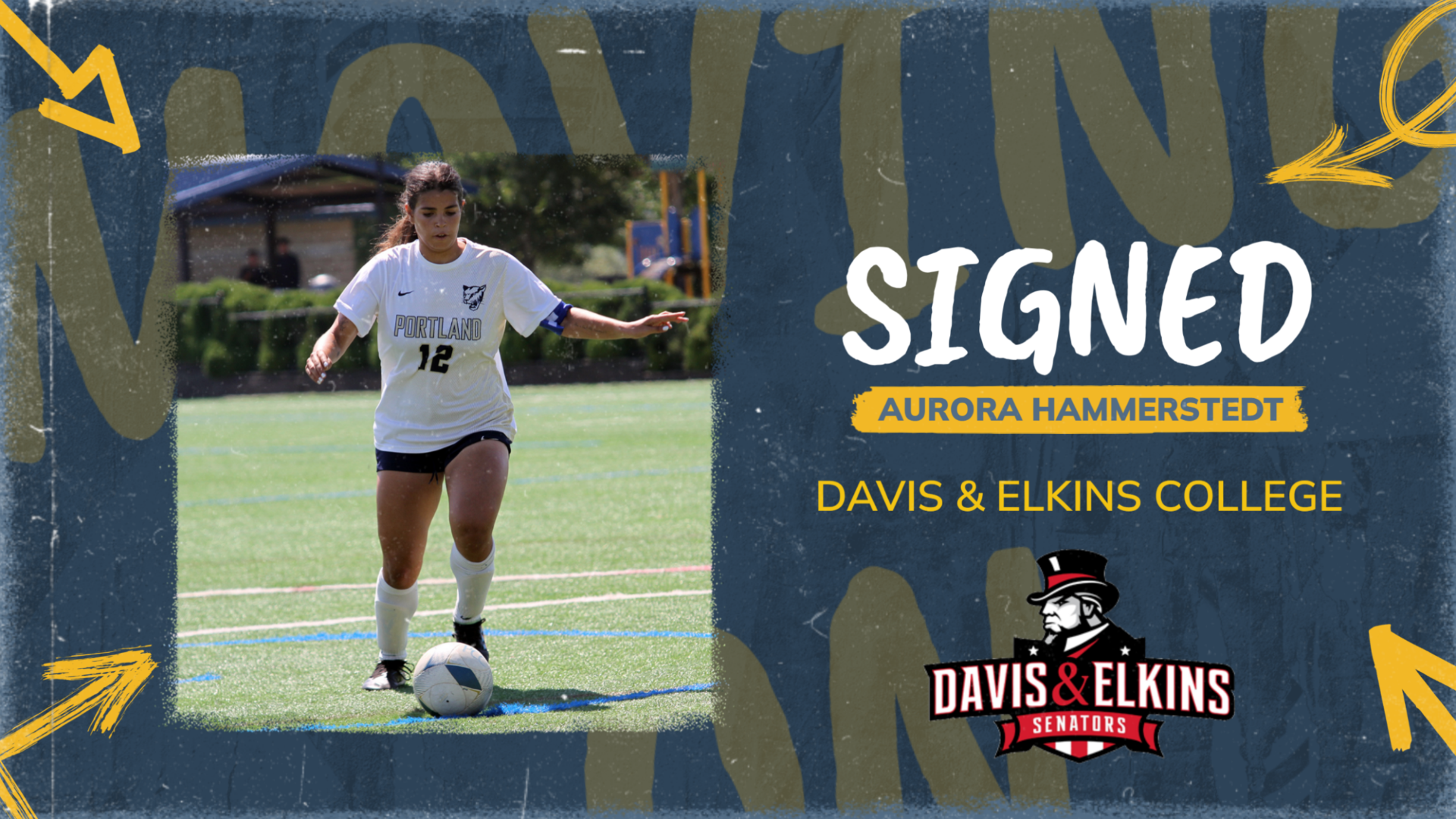 Graphic of Aurora Hammerstedt Signing with Davis & Elkins College