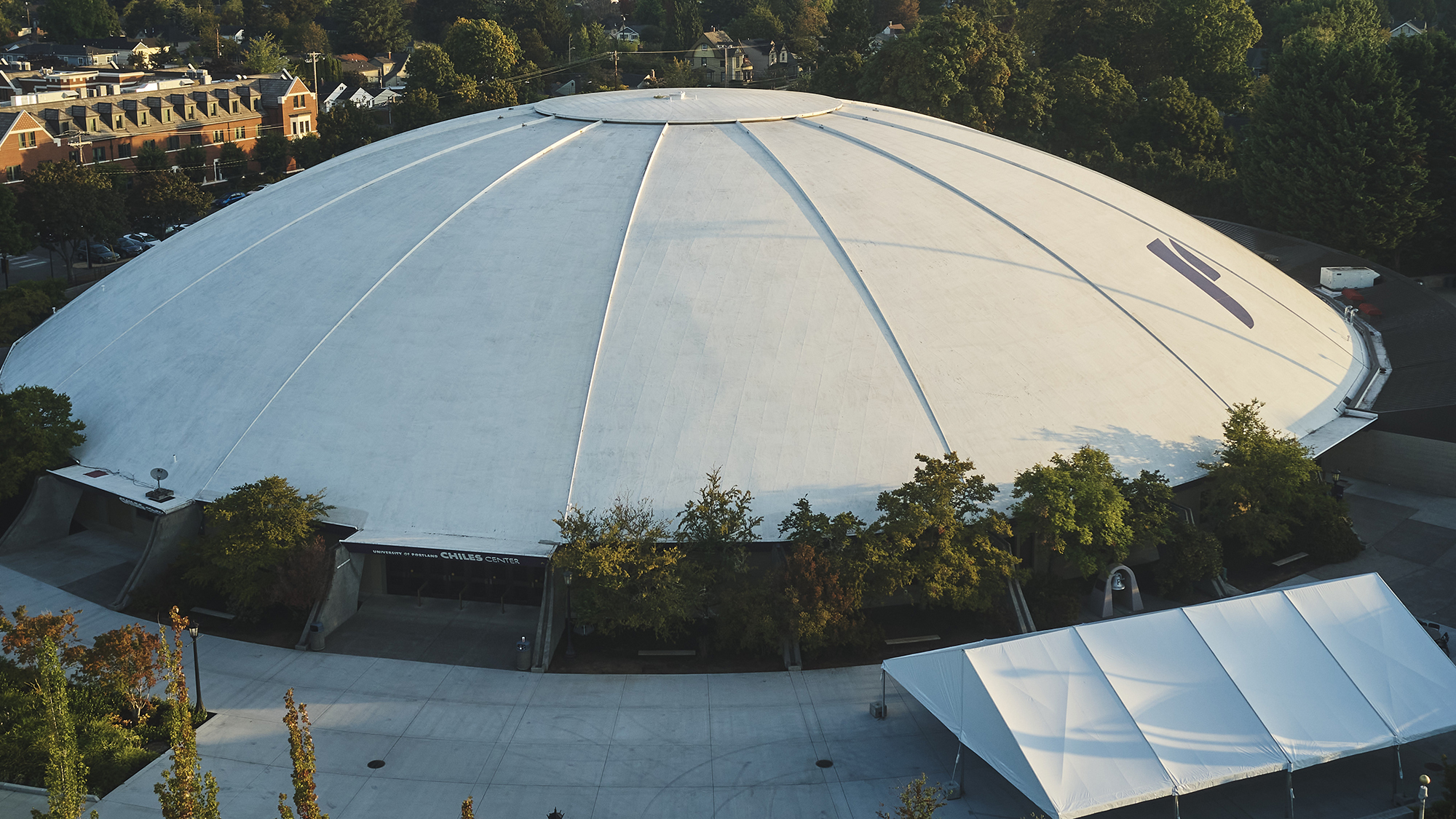 Aerial view of the Chiles Center.