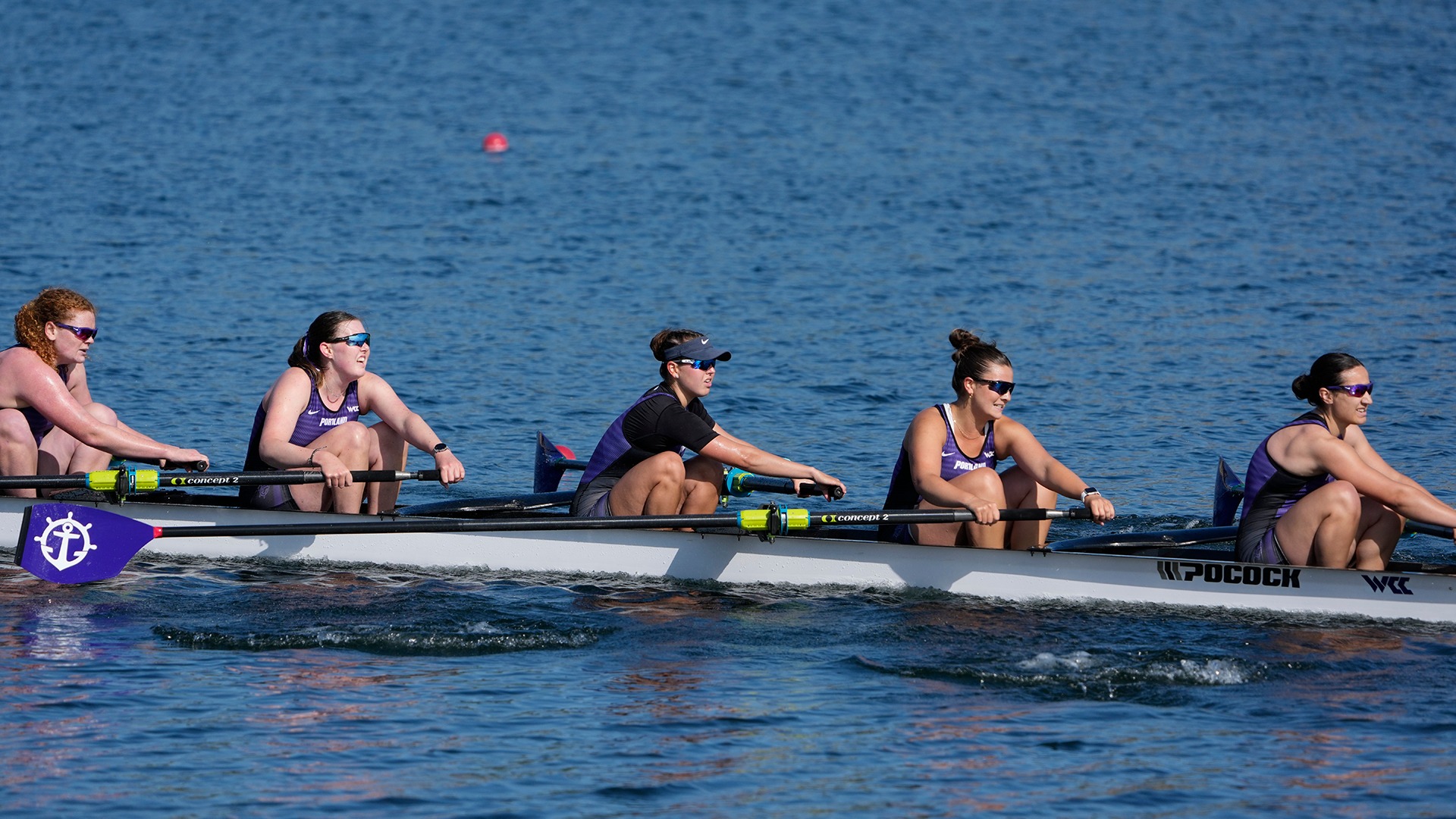 The Second Varsity Eight at the 2025 WCC Rowing Championships.