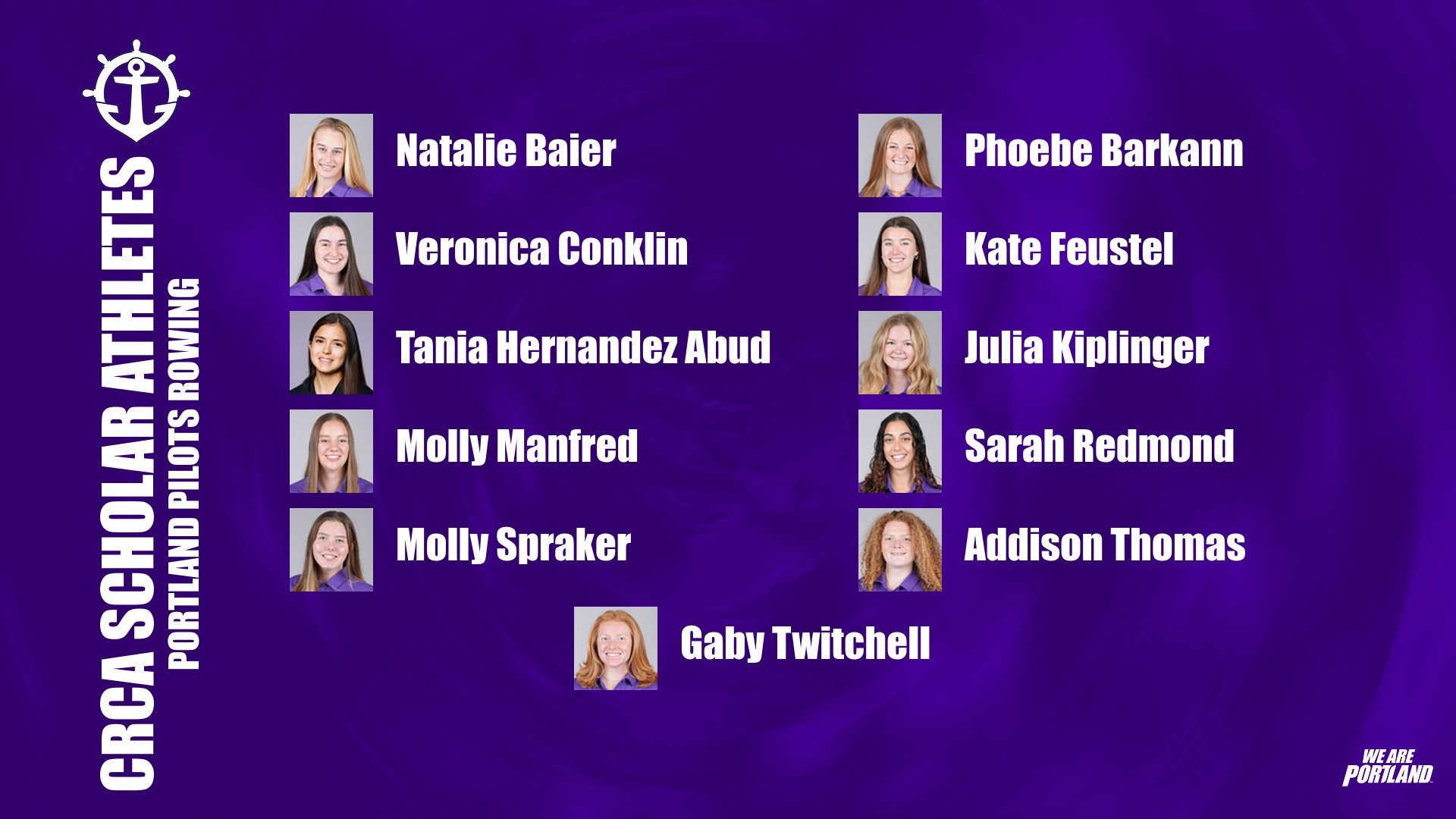 2025 CRCA Scholar-Athletes.