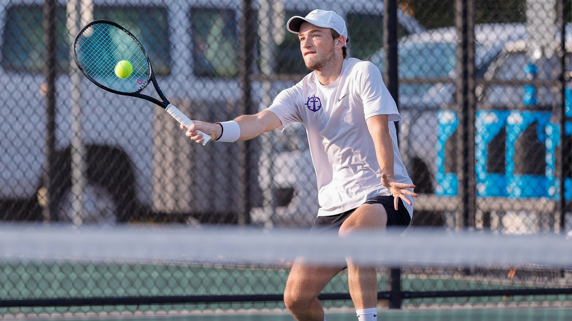 Tannor Binder plays a point at a fall tournament in Boise.