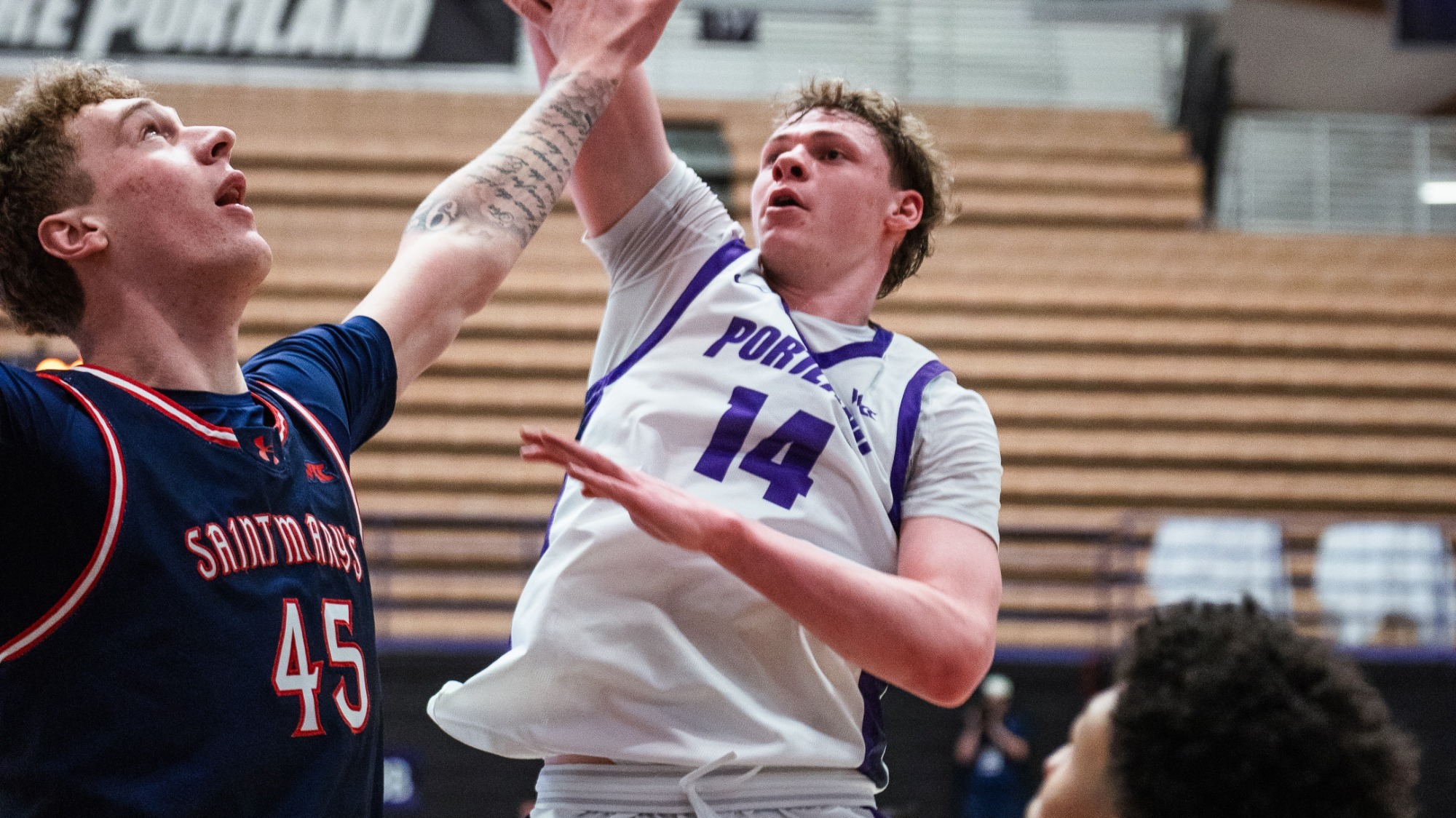 James O'Donnell converts a jumper against Saint Mary's.