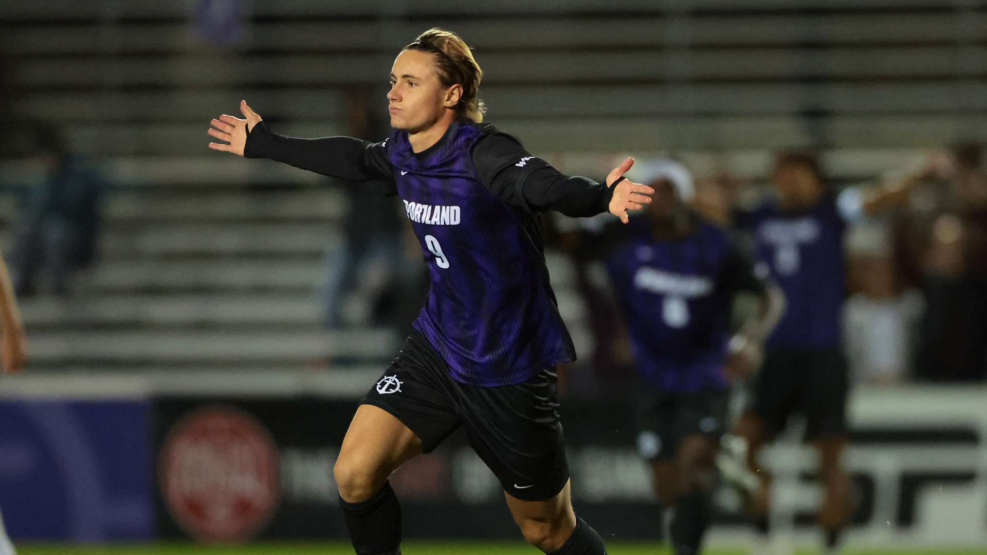 Alex Waggoner celebrates his goal against Denver.