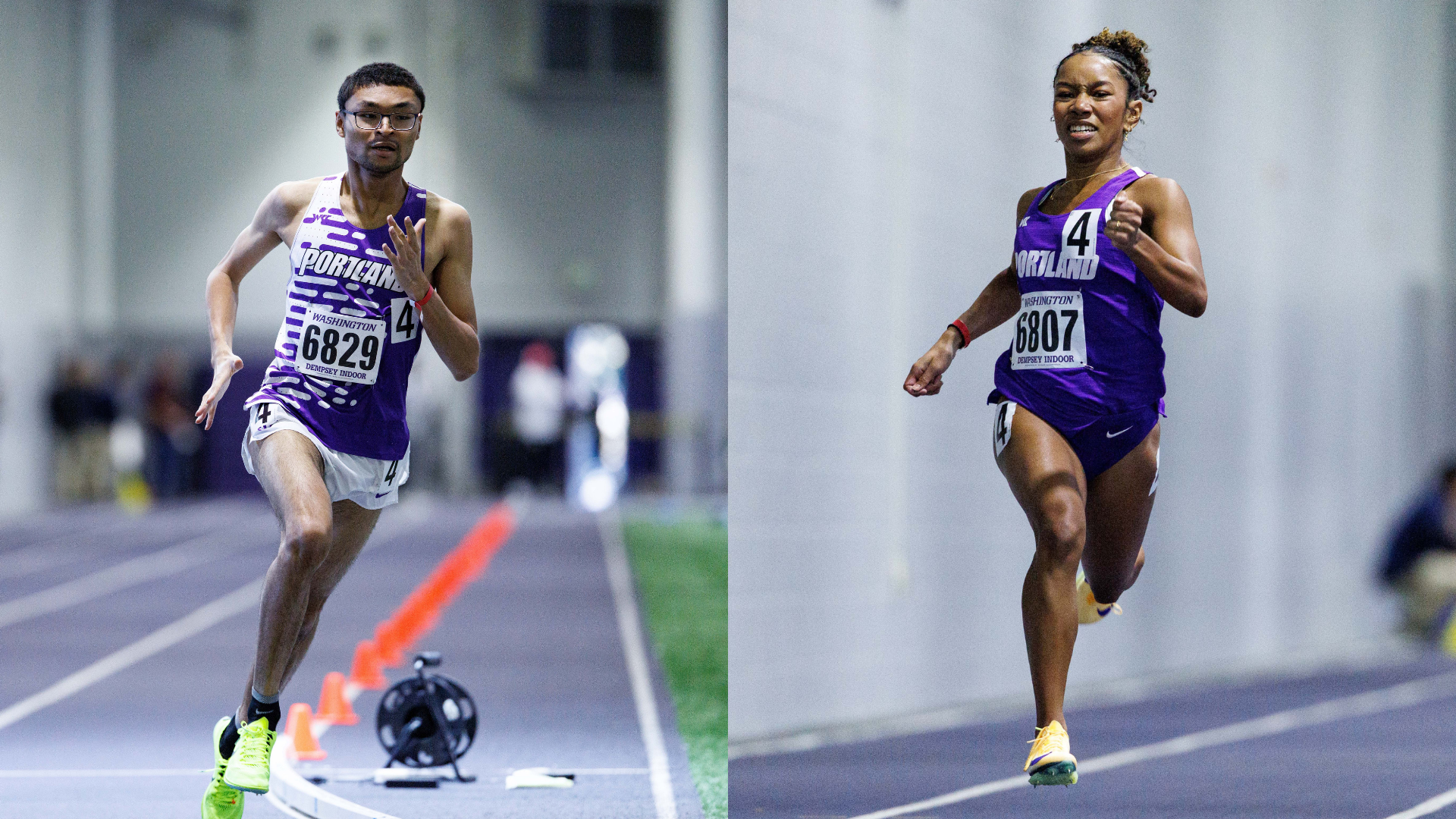 Yutaka Roberts and Aria Cain racing at UW