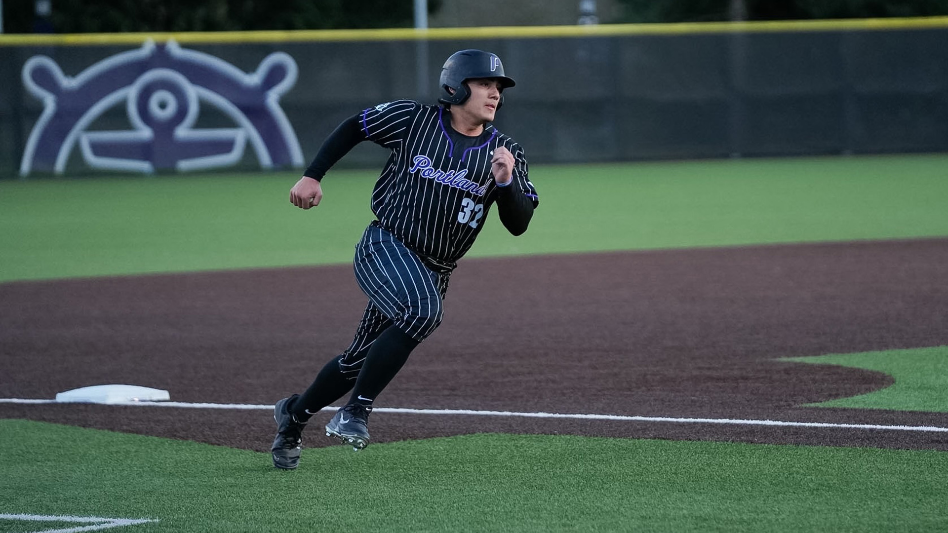 Dakota Chun rounds the bases against UConn.
