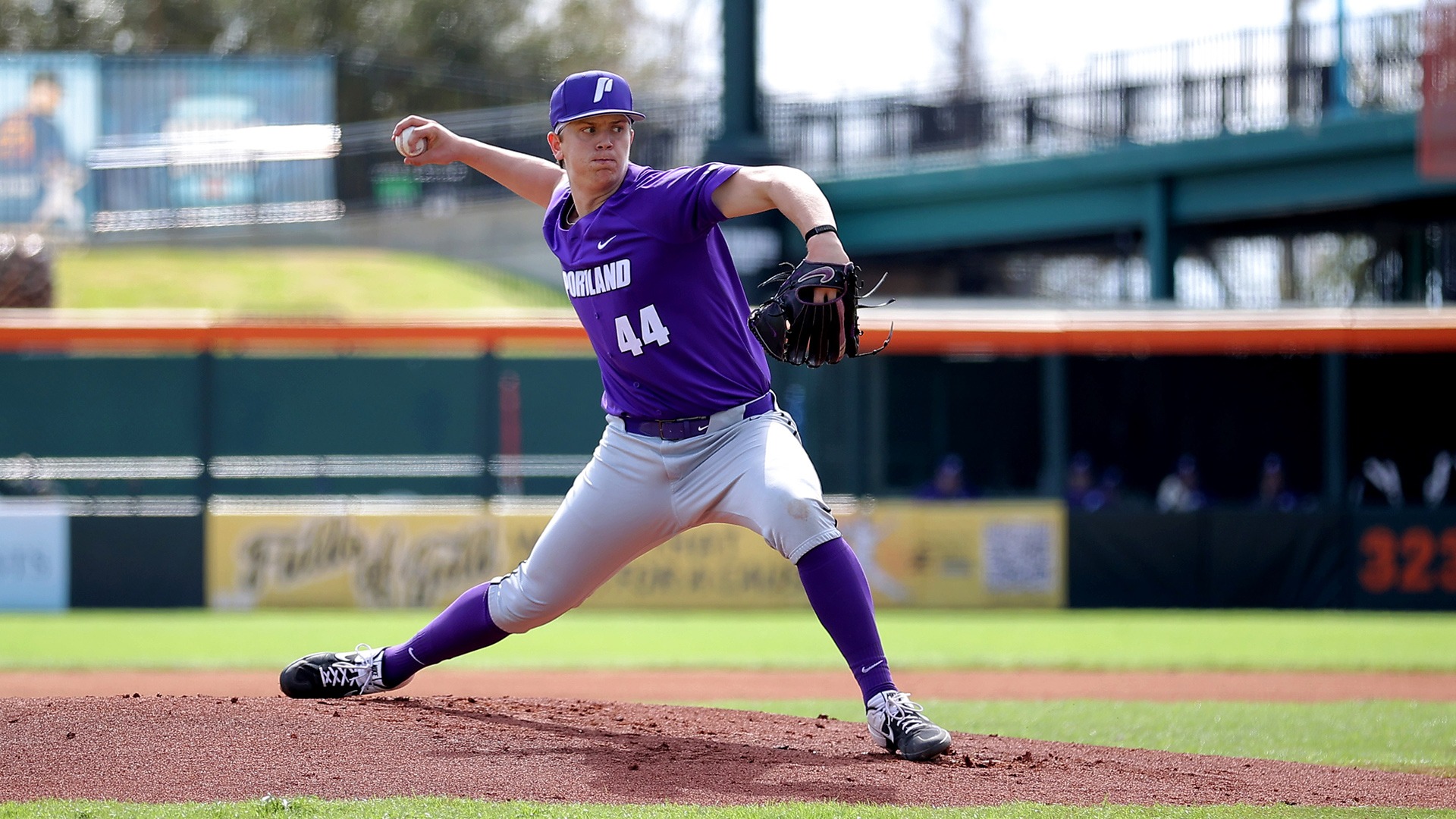 Trey Swygart on the mound throwing a pitch.