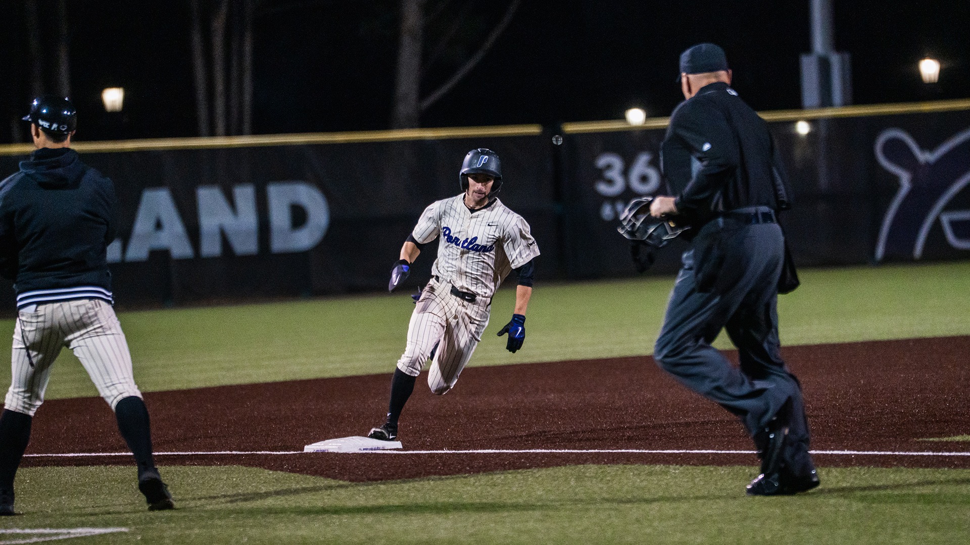 Brady Bean rounds the bases.