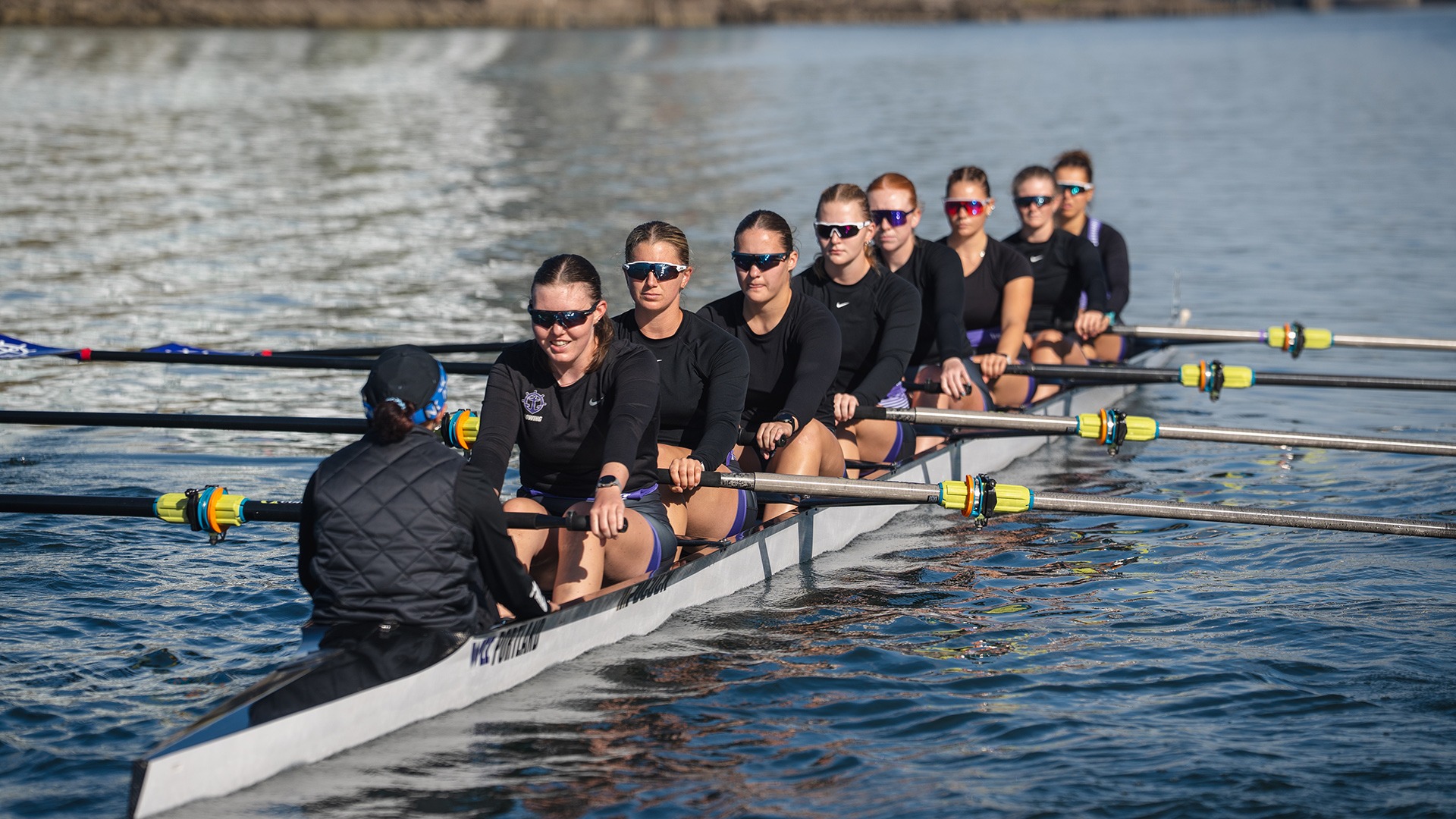 Portland Pilots rowing competing at Oaks Park.